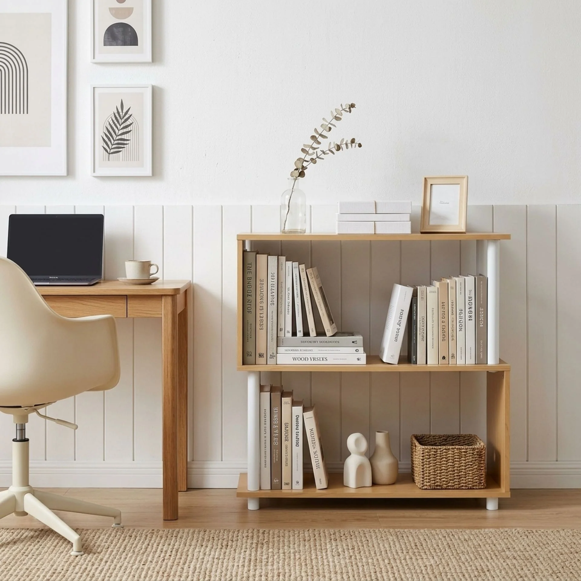 Petone 3 Tier Flexi Storage Rack - Maple + White - Image 4
