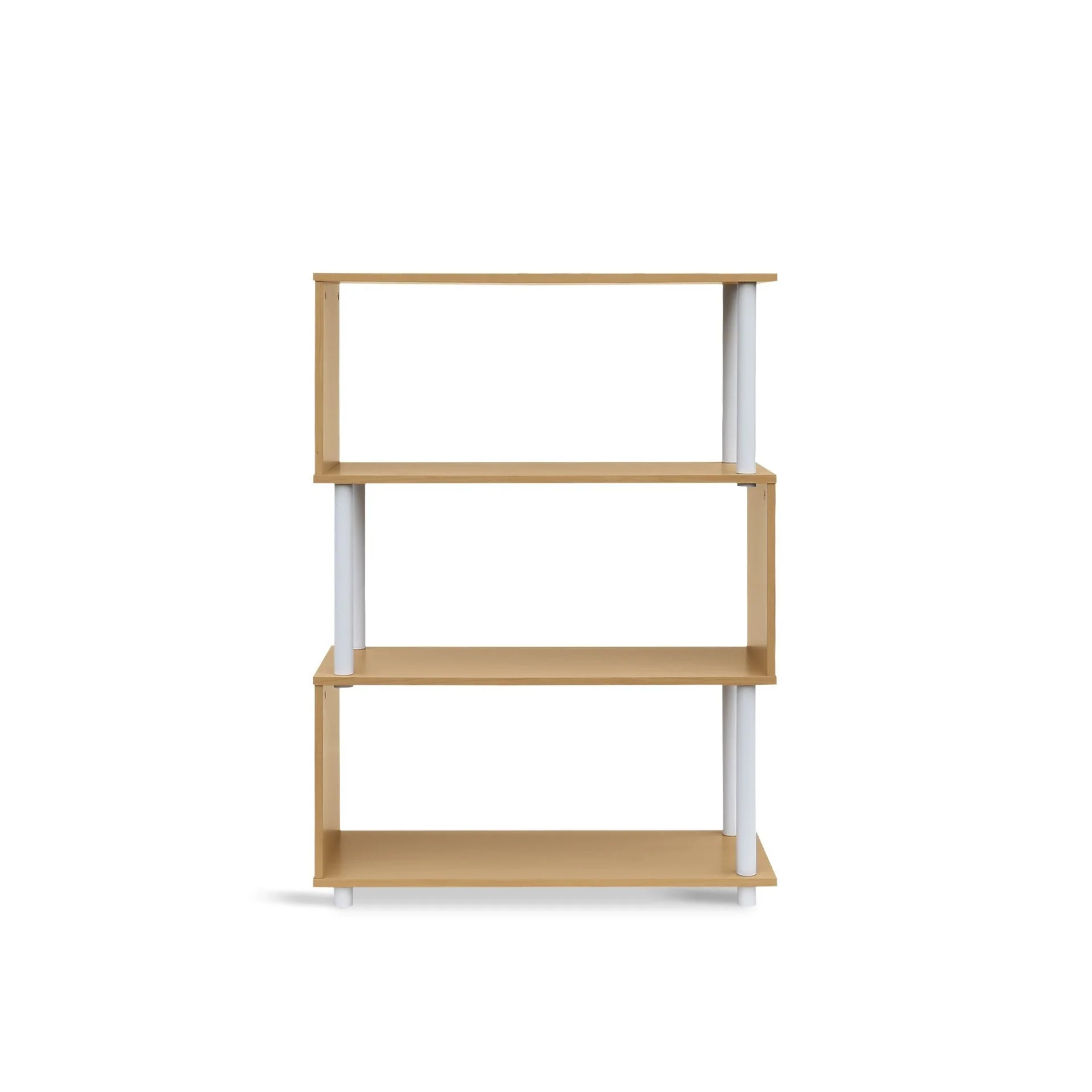 Petone 4 Tier Flexi Storage Rack - Maple + White - Image 5