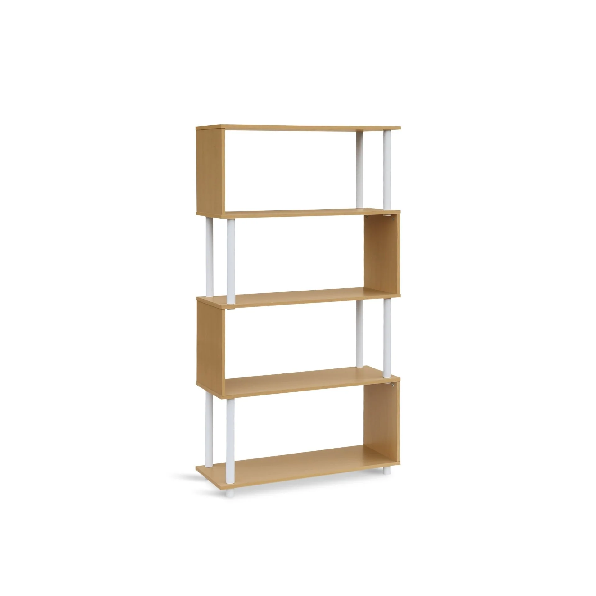 Petone 5 Tier Flexi Storage Rack - Maple + White - Image 4