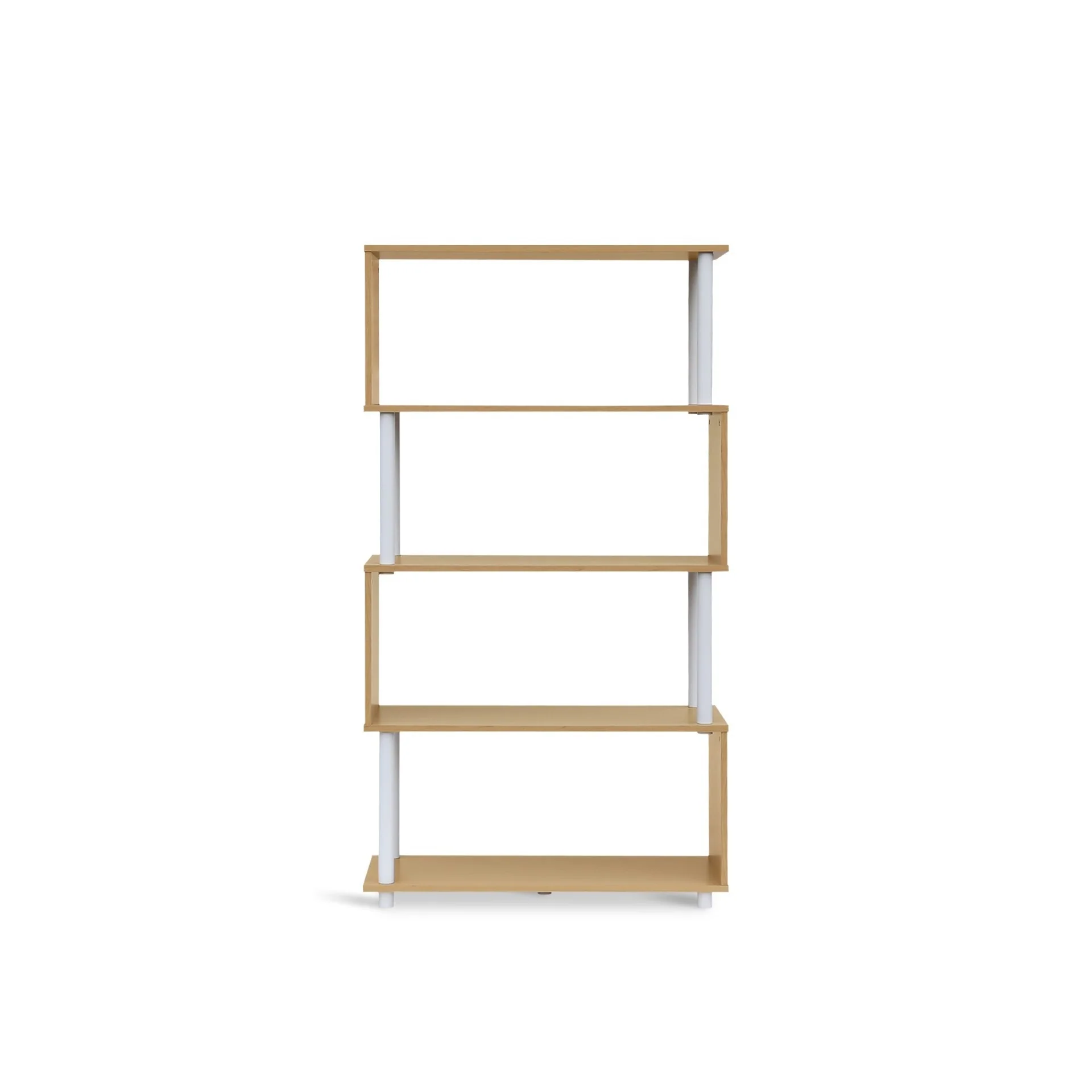 Petone 5 Tier Flexi Storage Rack - Maple + White - Image 5