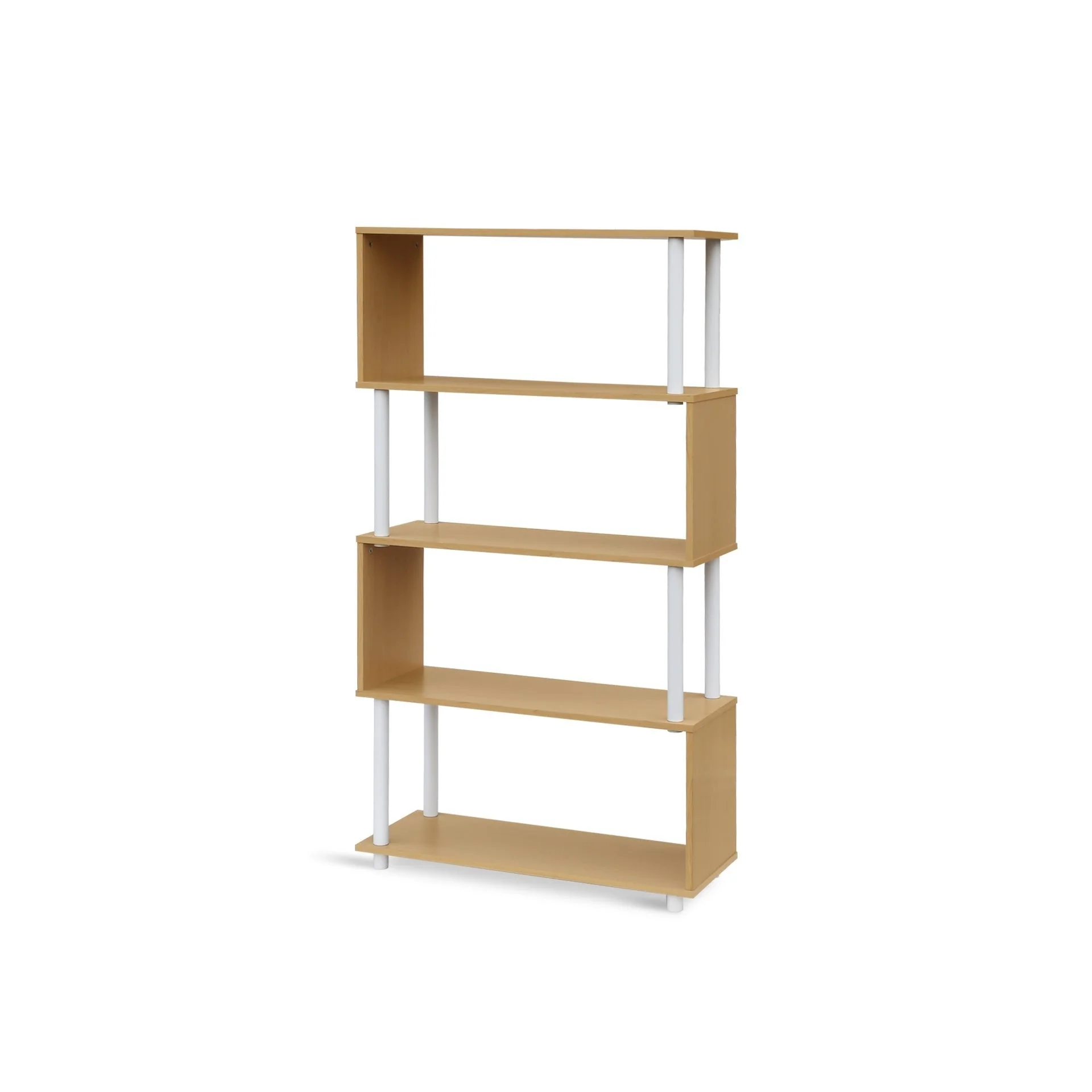 Petone 5 Tier Flexi Storage Rack - Maple + White - Image 6