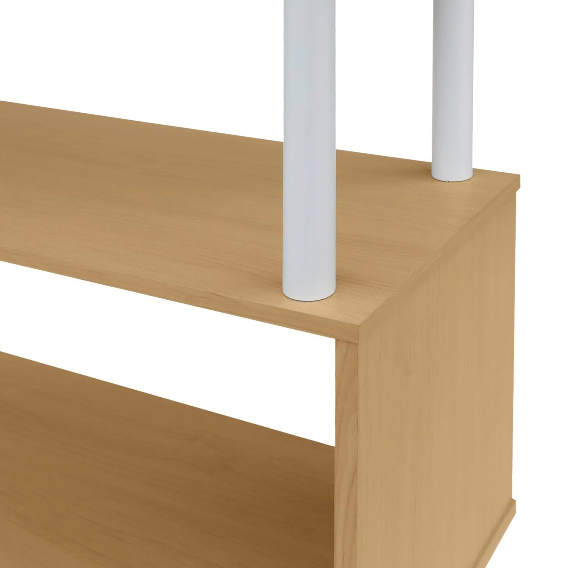 Petone 5 Tier Flexi Storage Rack - Maple + White - Image 7