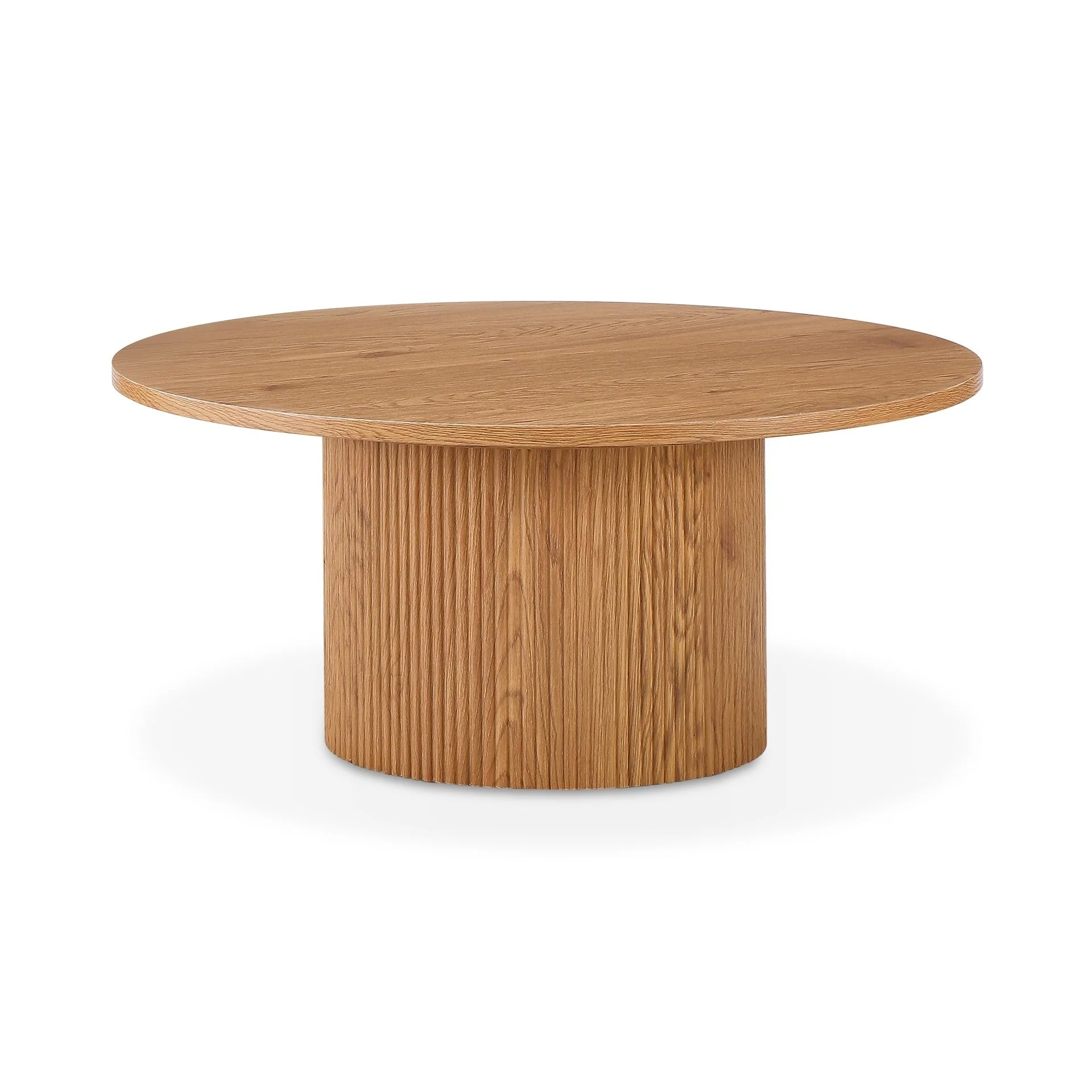 Peyton Round Coffee Table 80cm - Oak - Image 5
