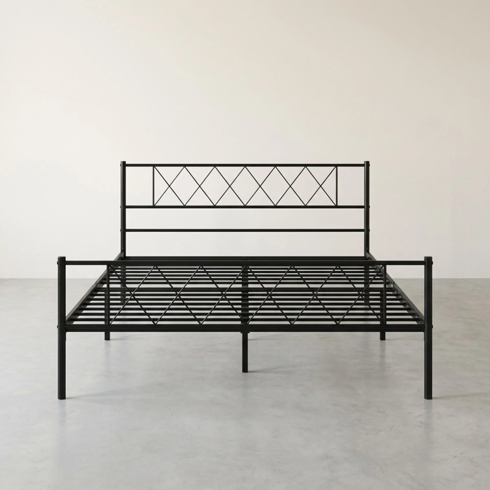 Picton Queen Metal Bed Frame - Black - Image 6