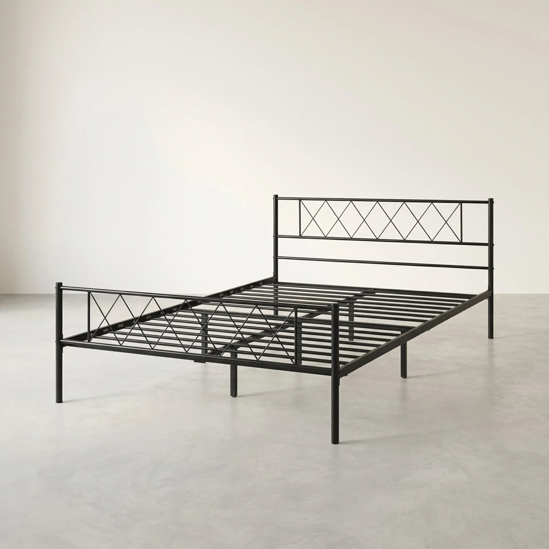 Picton Queen Metal Bed Frame - Black - Image 7