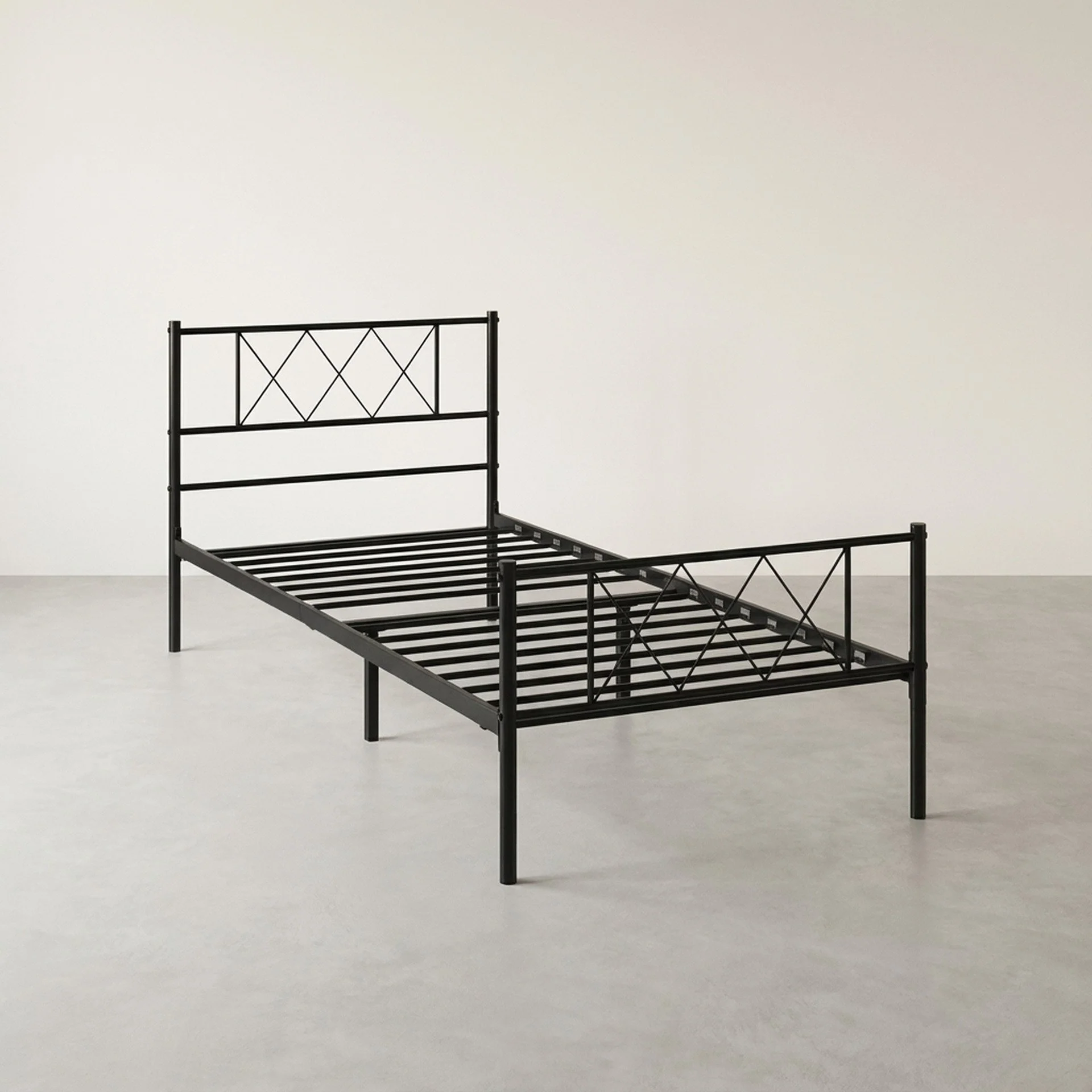 Picton Single Metal Bed Frame - Black - Image 5
