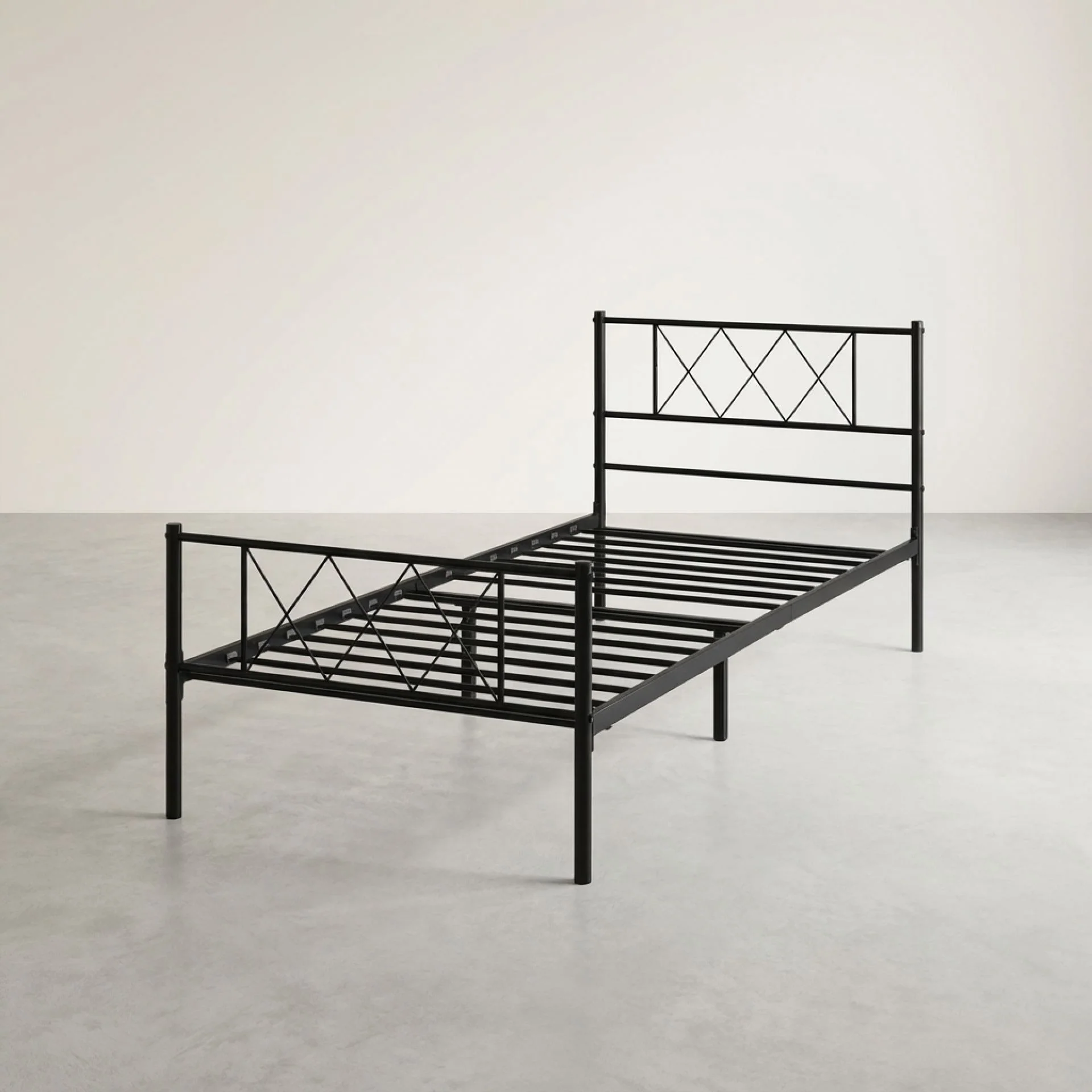 Picton Single Metal Bed Frame - Black - Image 7