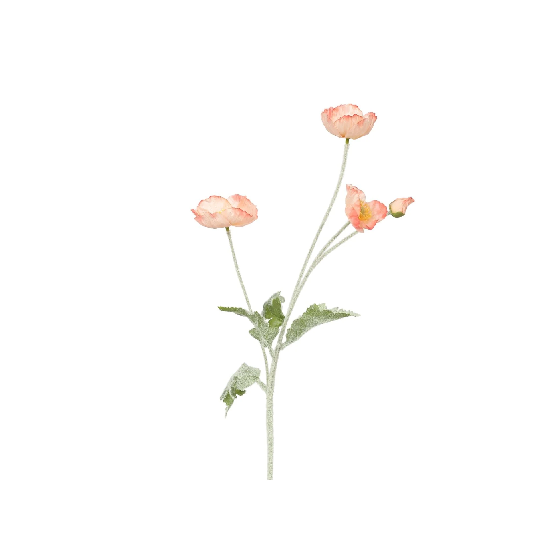 Poppy Spray Orange Pink 60cm