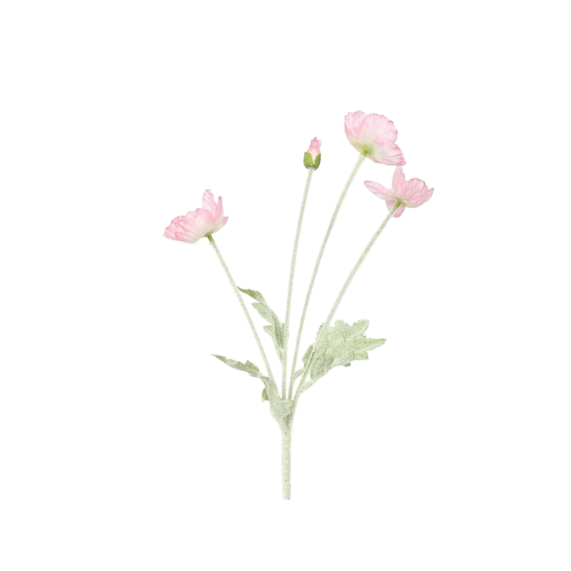 Poppy Spray Pink Purple 60cm