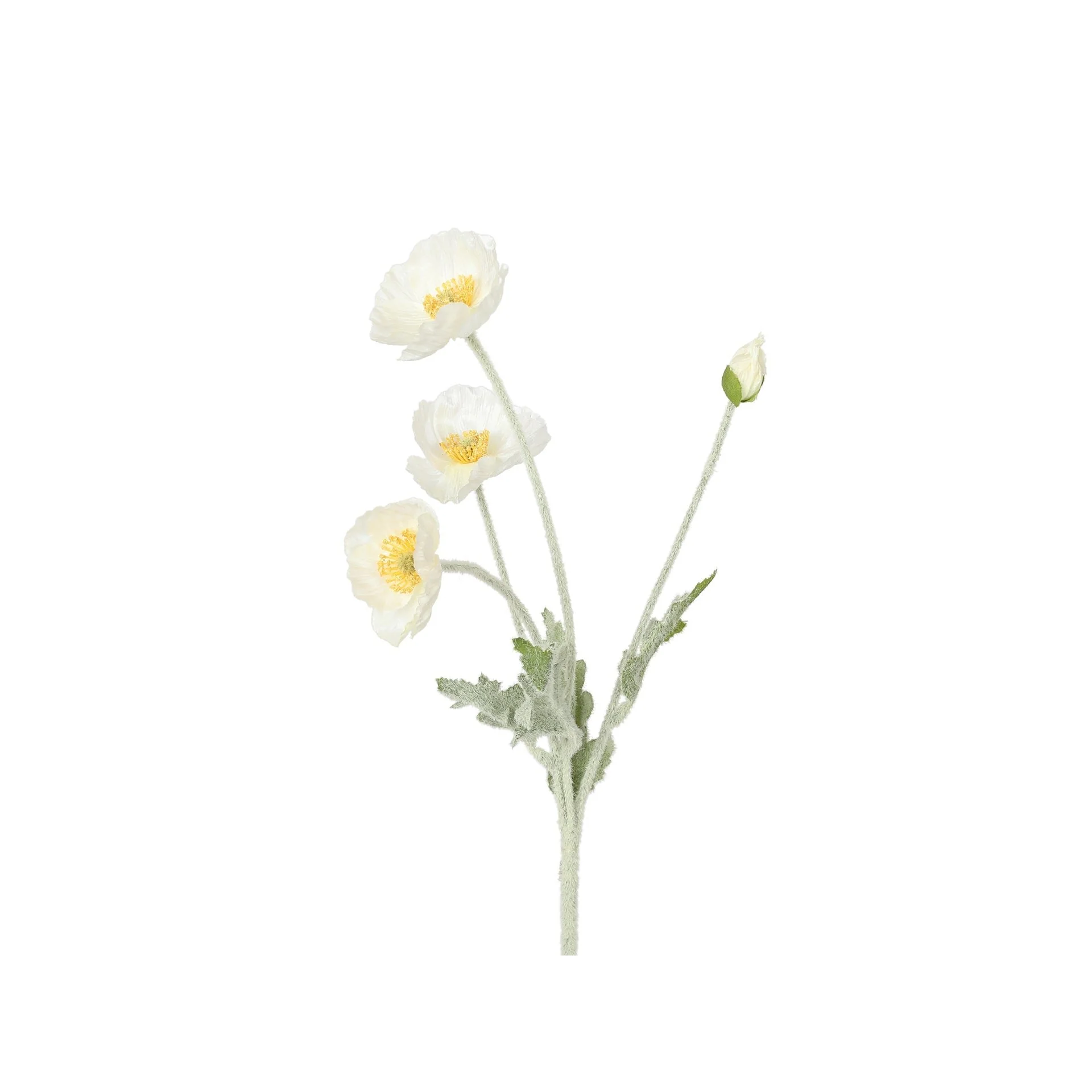 Poppy Spray White 60cm