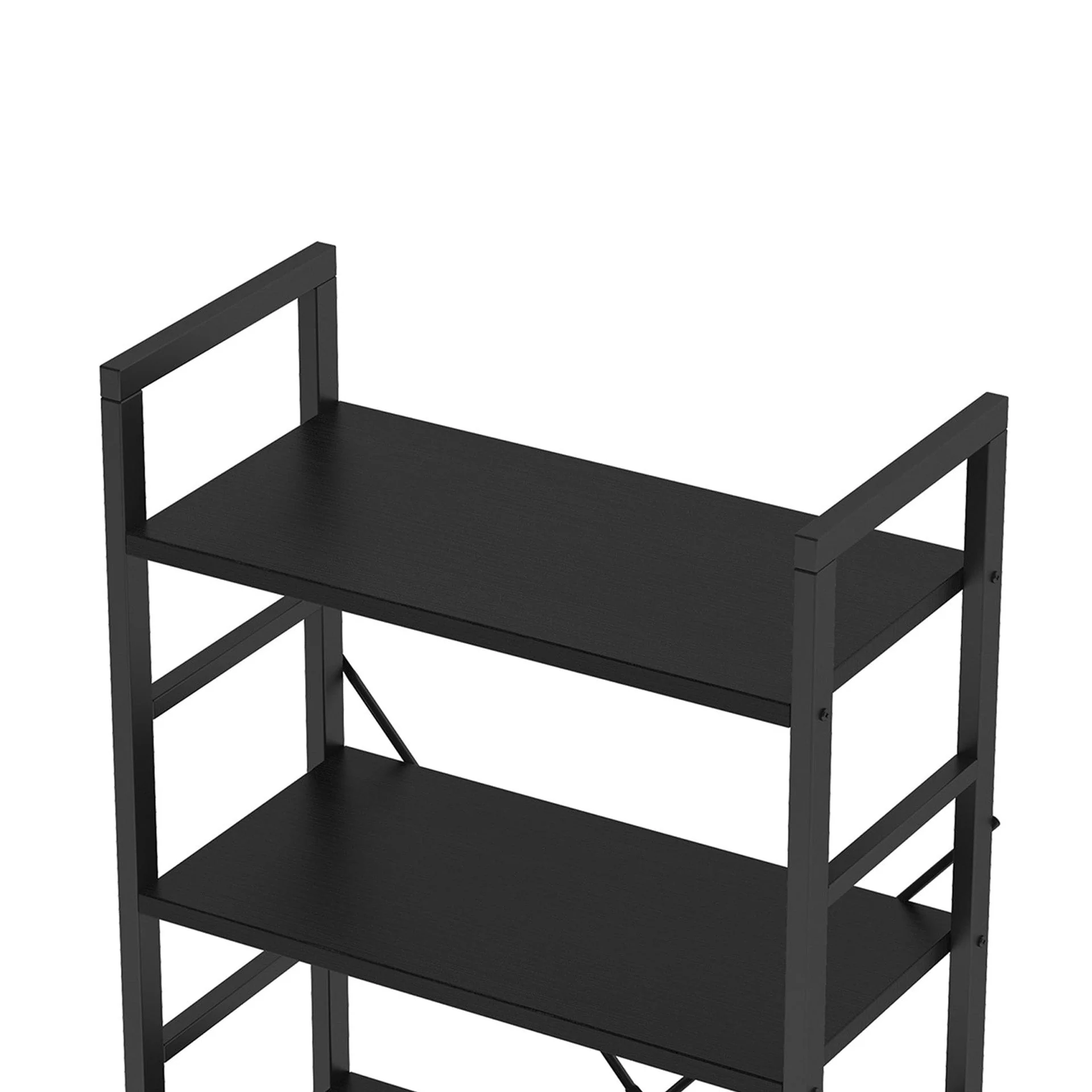 Poroti 5 Tier Bookshelf Storage Shelf - Black - Image 6