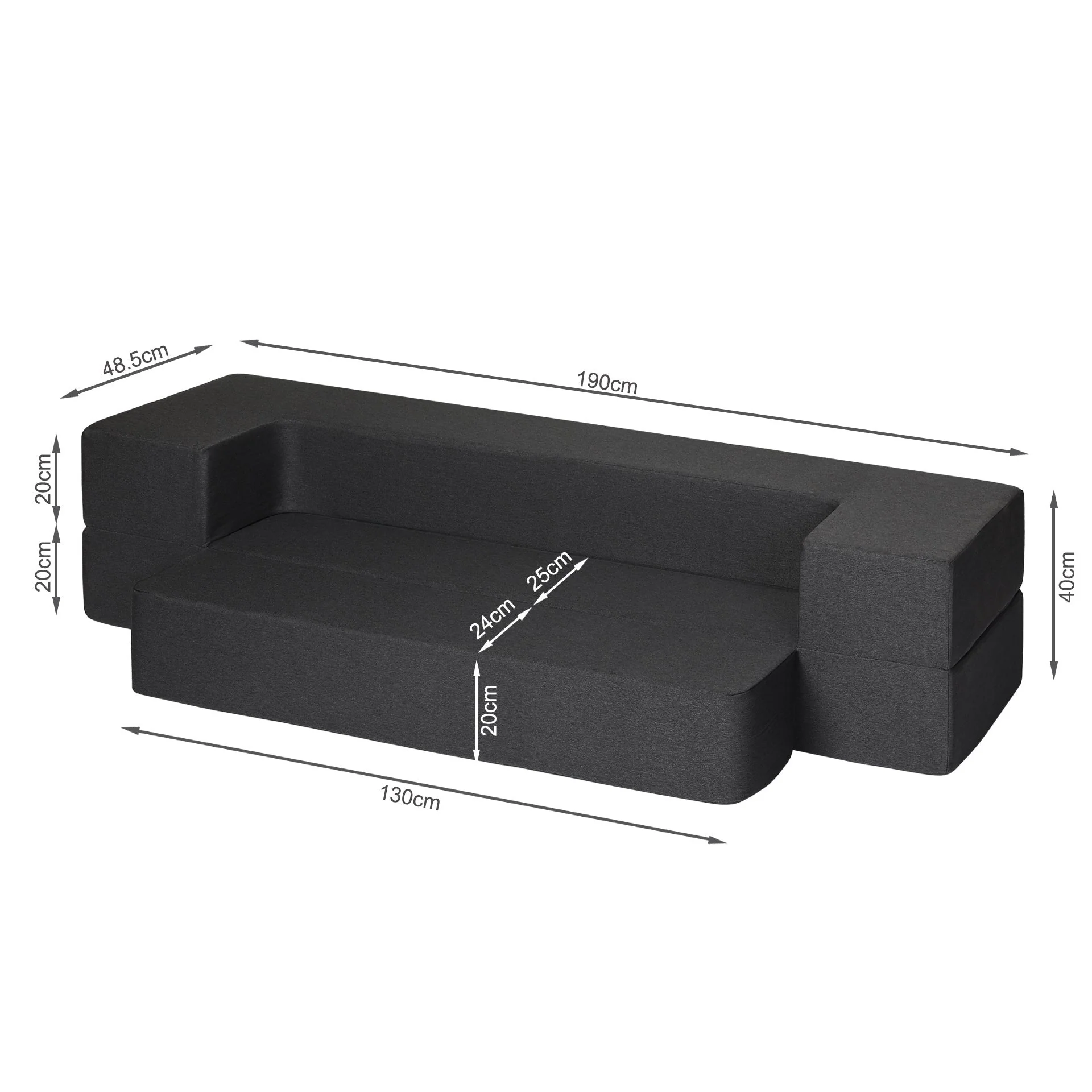 Portable Sofa Bed Folding Foam Mattress - Image 11