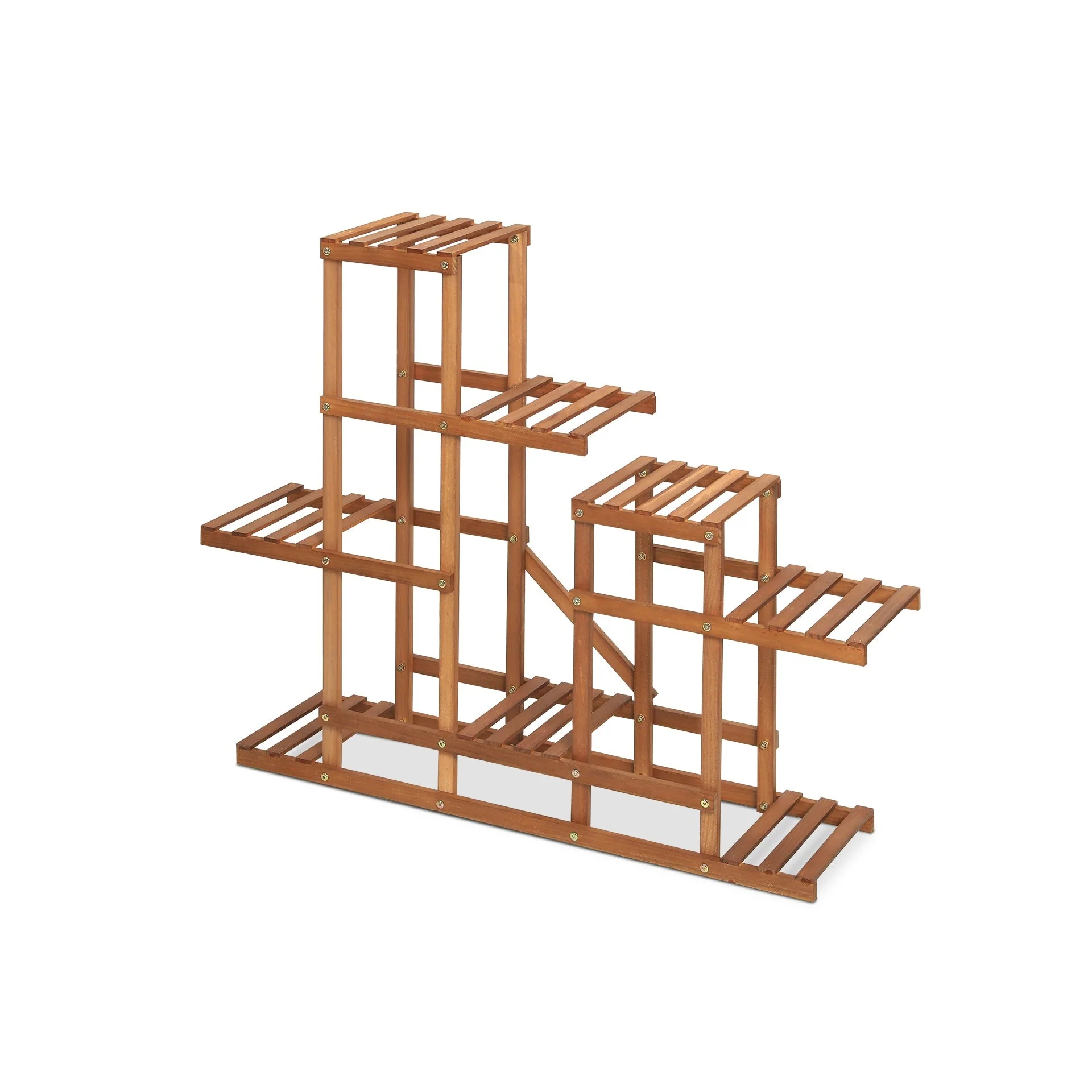 Potoo Solid Wood Plant Stand - Brown - Image 2