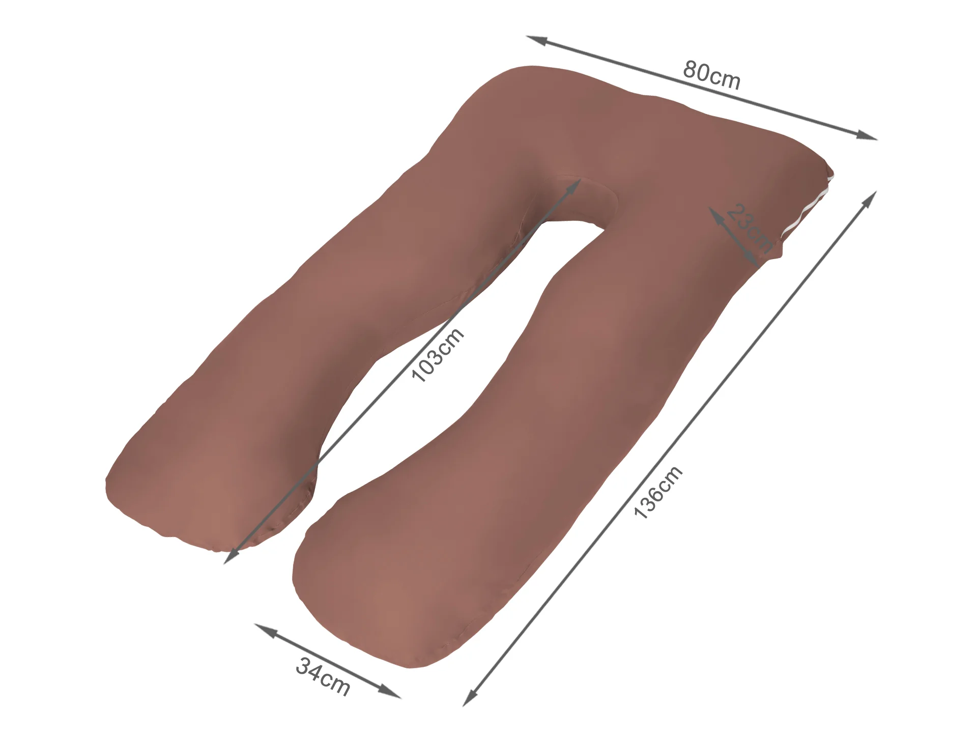 Pregnancy Maternity Pillow Support U-Shape - Coffee - Image 4