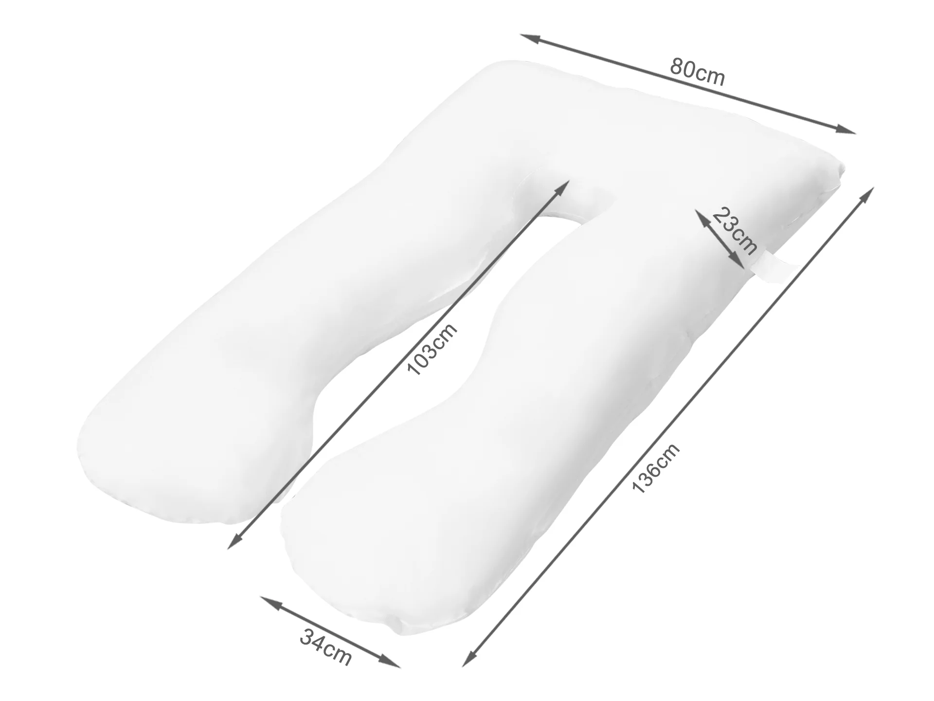 Pregnancy Maternity Pillow Support U-Shape - White - Image 4