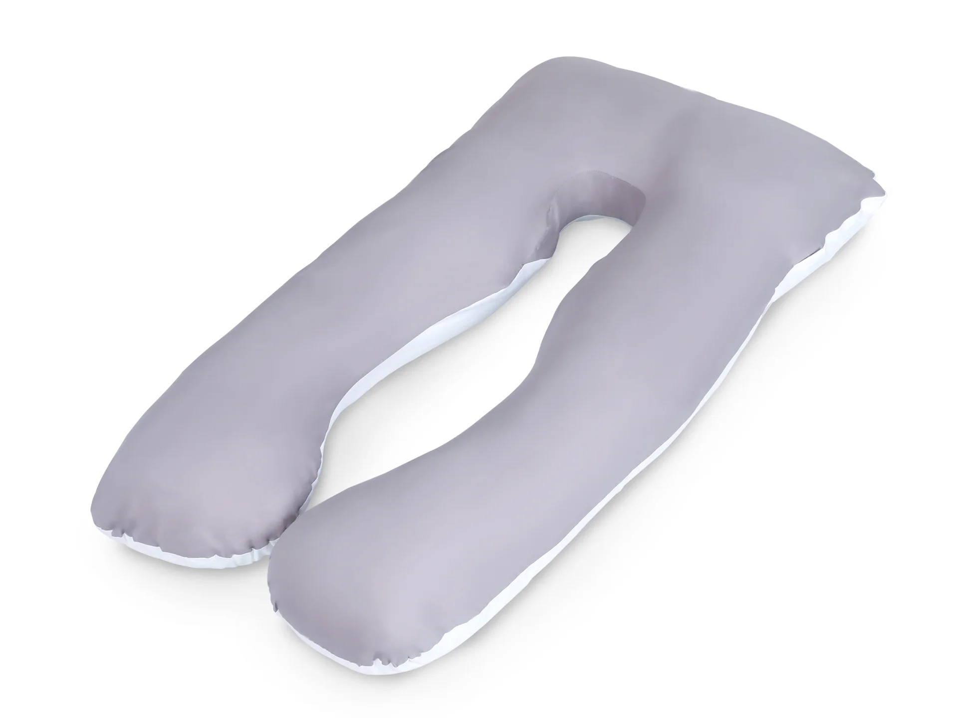 Pregnancy Maternity U-Shape Pillow - Grey + White
