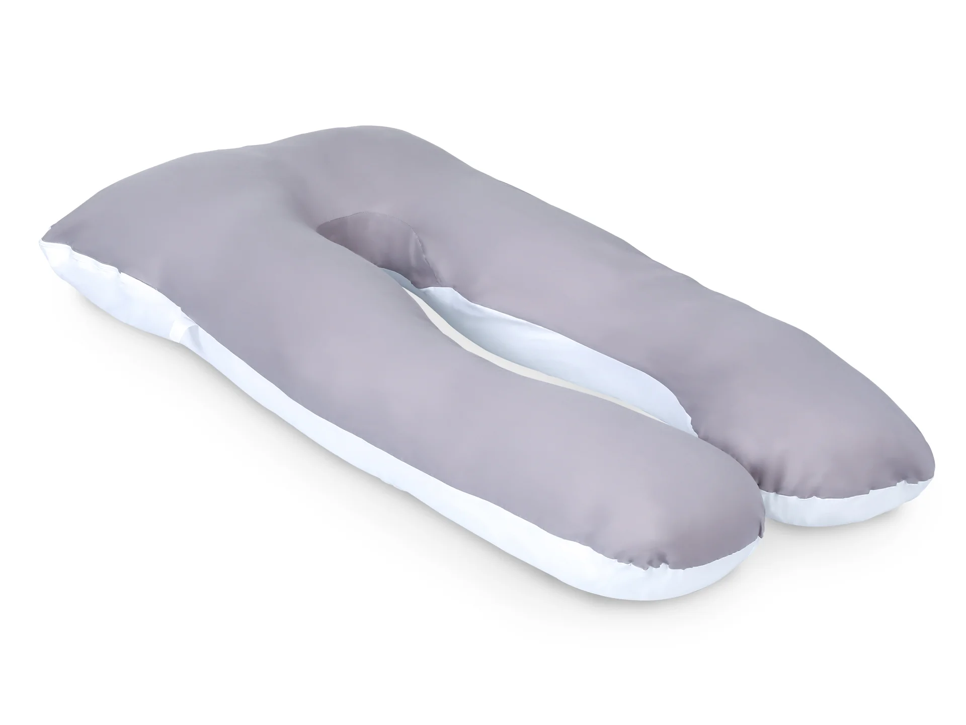 Pregnancy Maternity U-Shape Pillow - Grey + White - Image 4