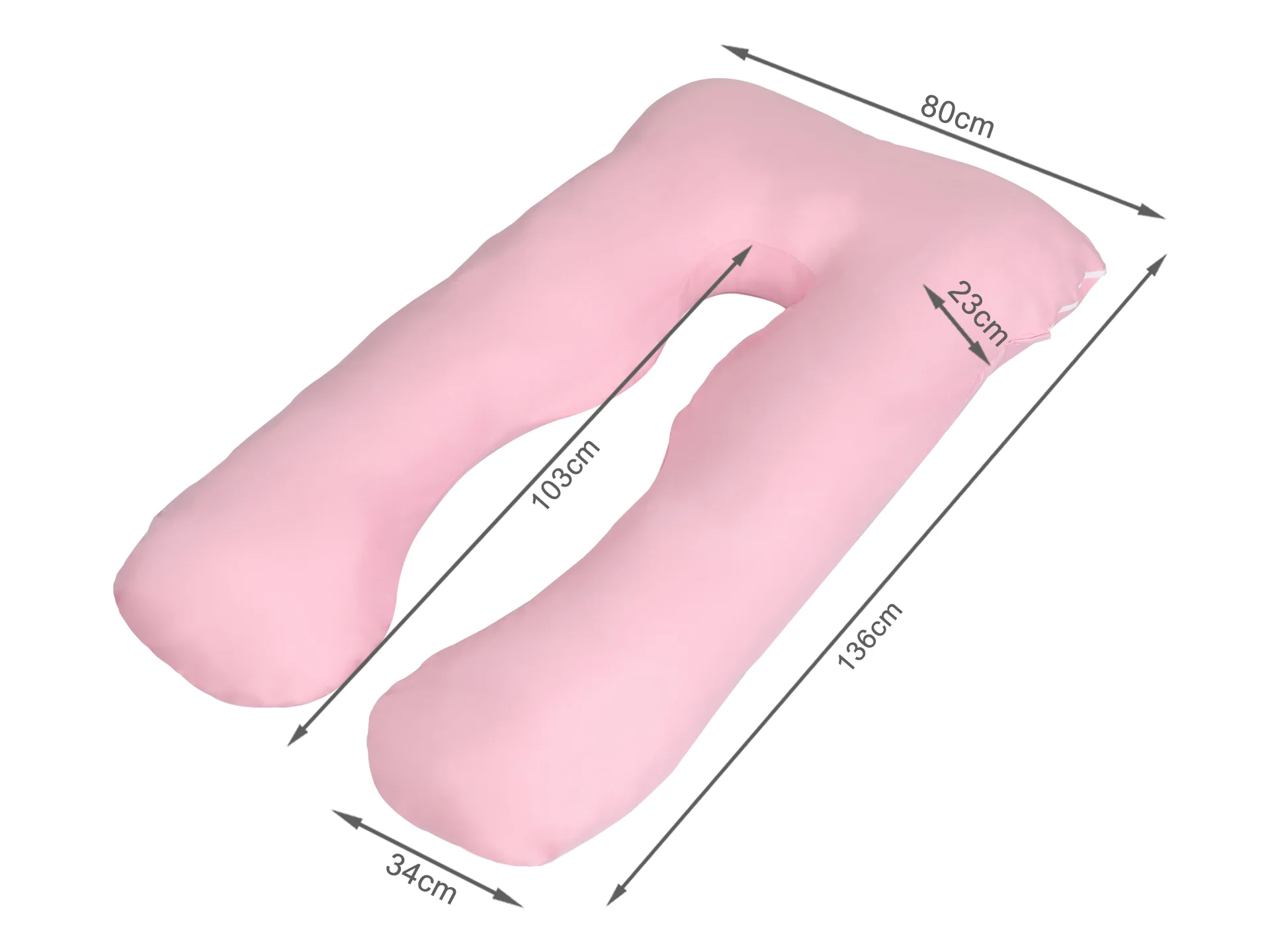 Pregnancy Maternity U-Shape Pillow - Pink - Image 5