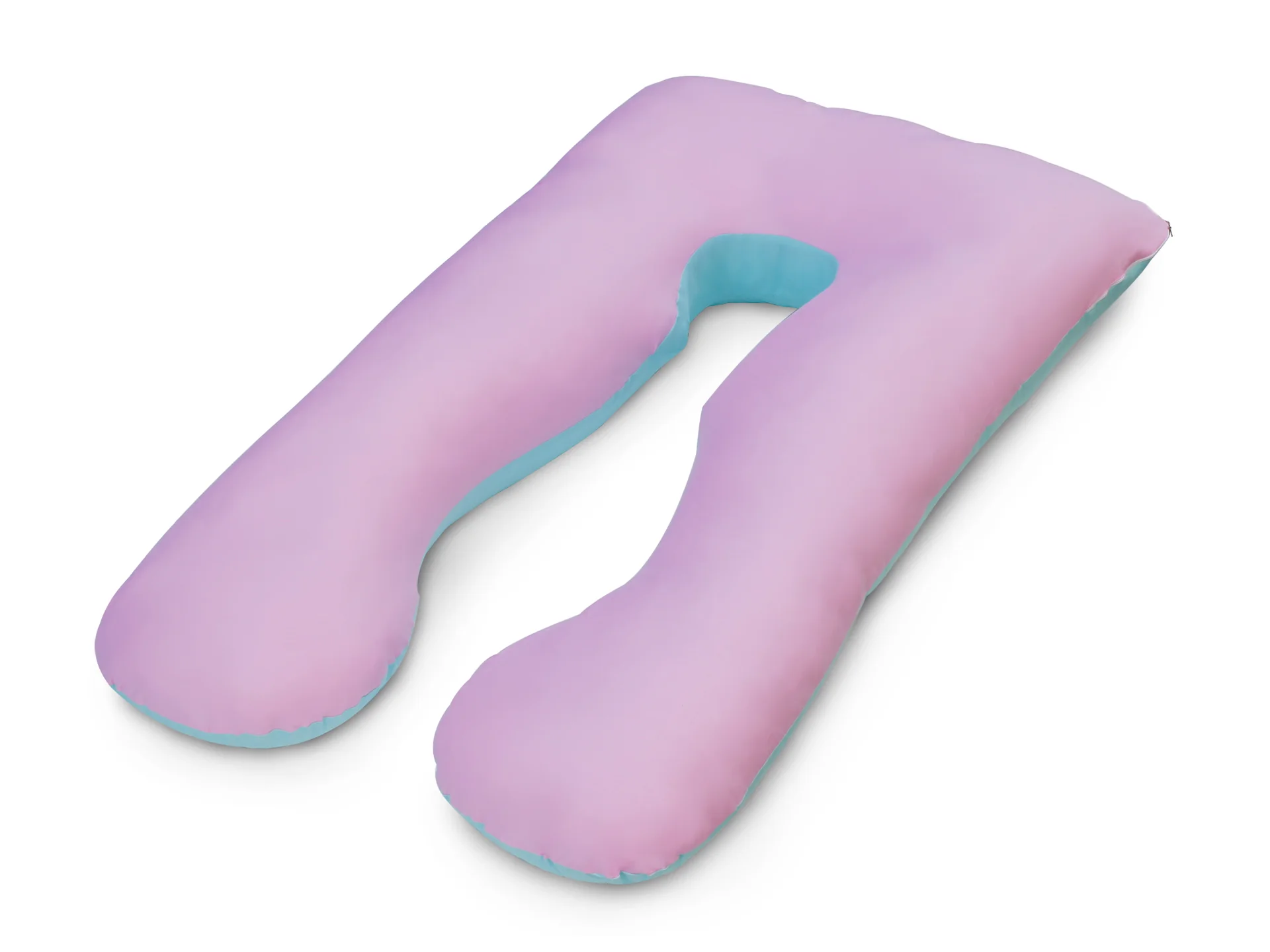 Pregnancy Maternity U-Shape Pillow - Pink + Blue - Image 3