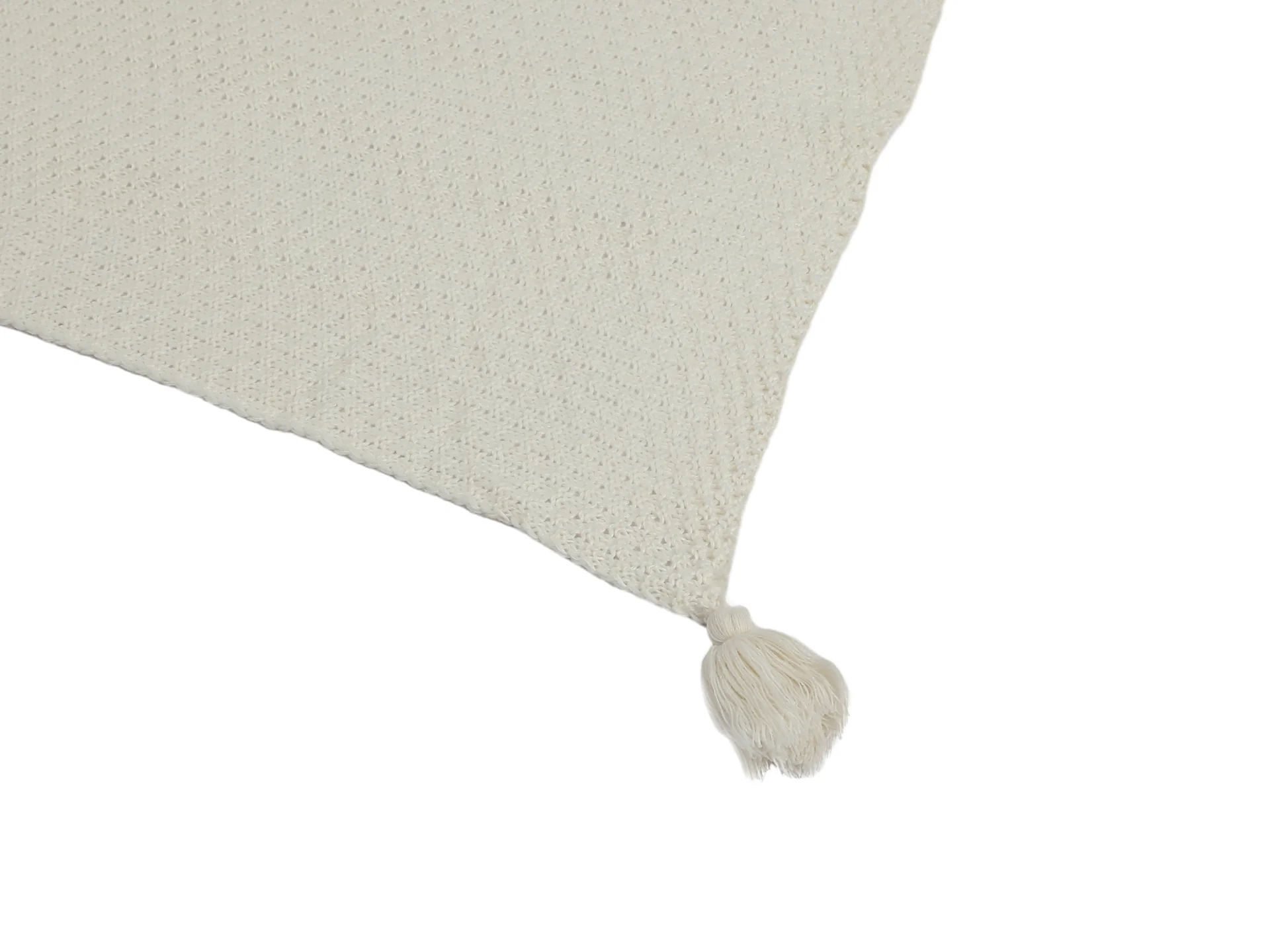 Premium Crochet Throw Blanket Cotton Cream 130x170cm - Image 5