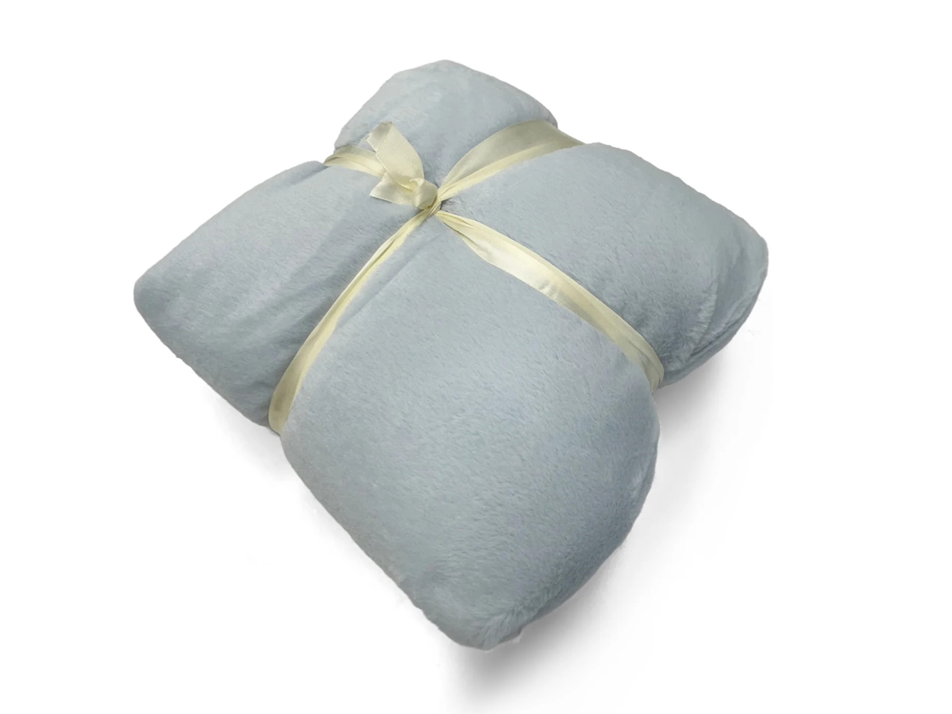 Premium Faux Rabbit Fur Throw Light Grey 130x160cm