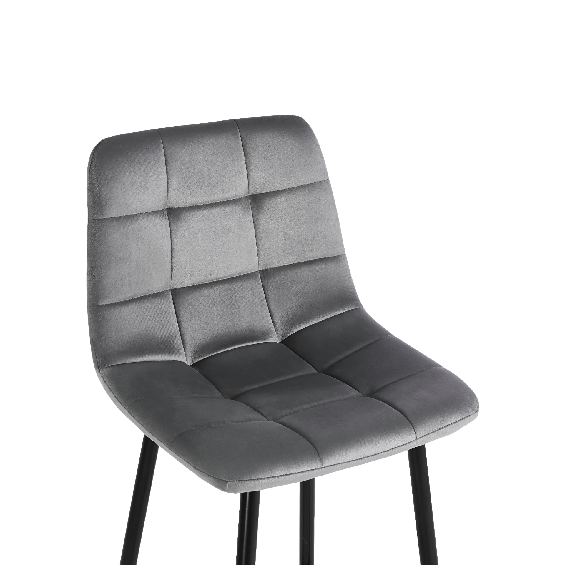 Primo Velvet Bar Stool - Set Of 2 - Grey - Image 10