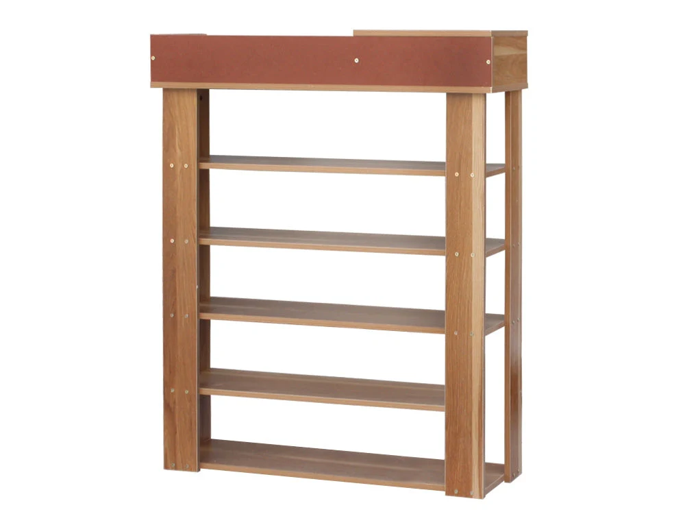 PUKAKI 6 Tiers Shoe Rack Organiser Shelf - MAPLE - Image 7