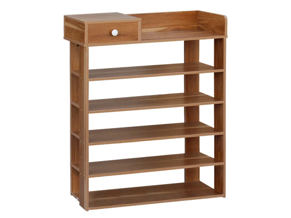 PUKAKI 6 Tiers Shoe Rack Organiser Shelf - MAPLE - Image 8