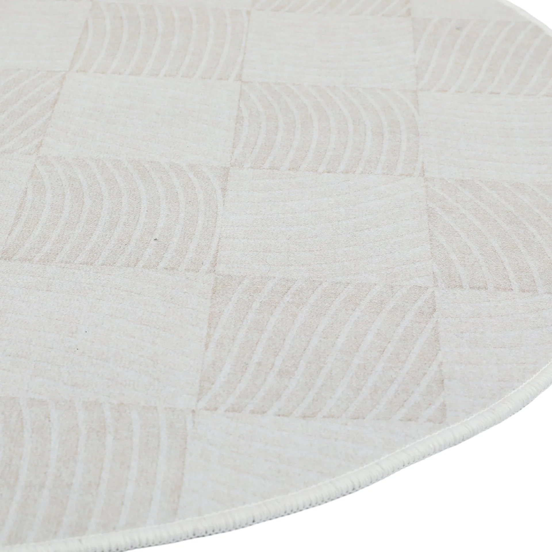 Quality Waterproof Round Rug Design J 100cm - Image 3