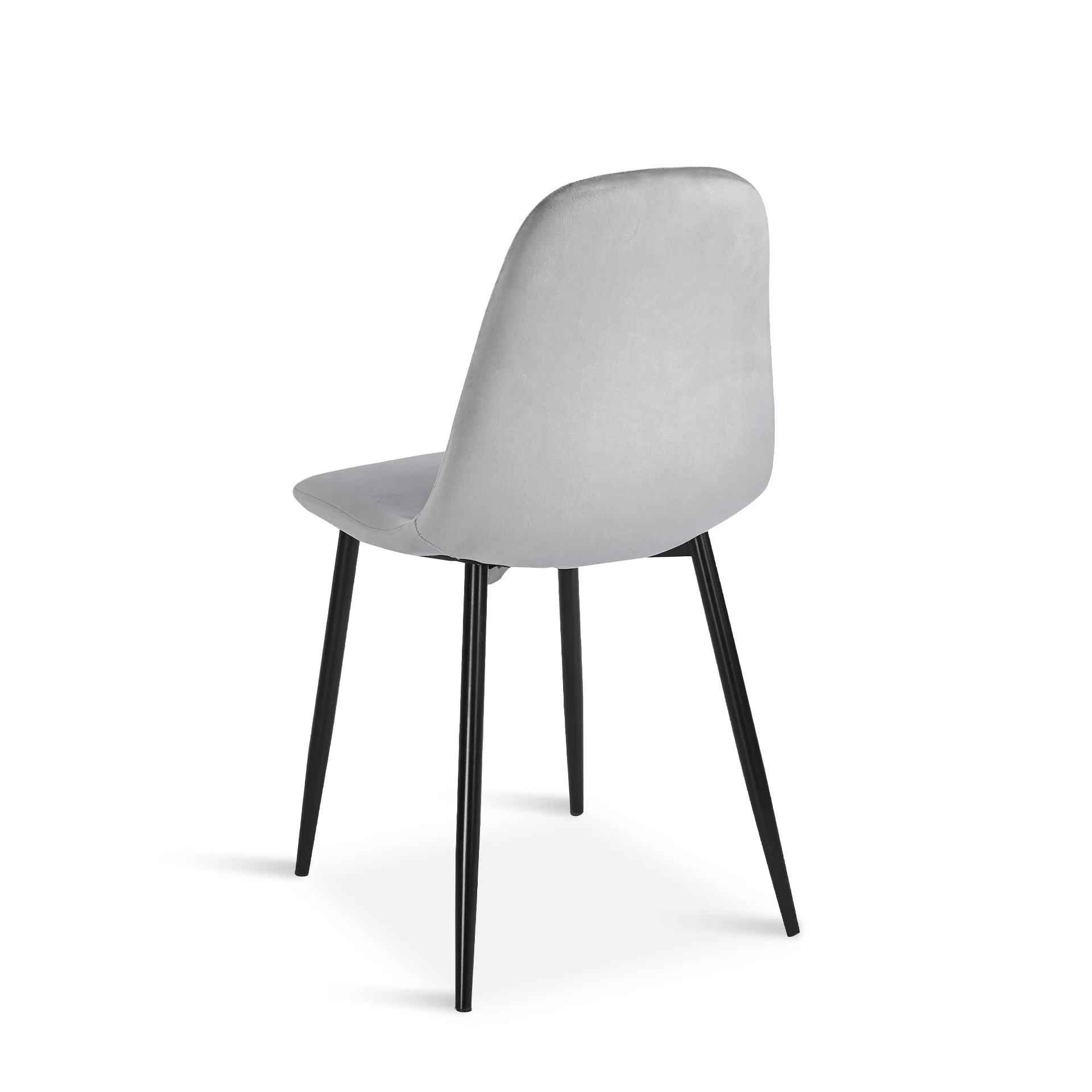 Quila Velvet Dining Chair - Set Of 4 - Light Grey - Image 10