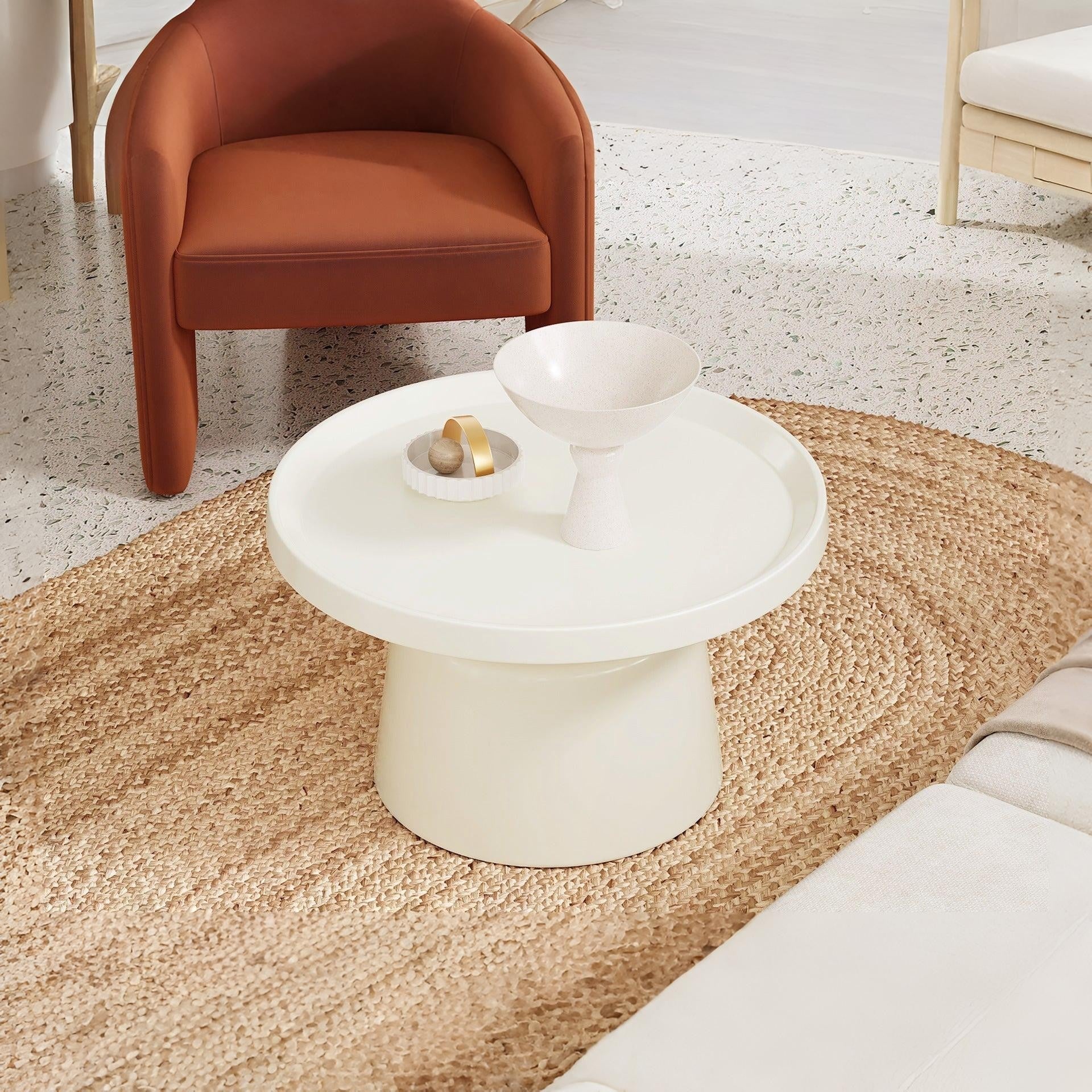 Quill 2 Piece Coffee Table Set - White + Black - Image 4