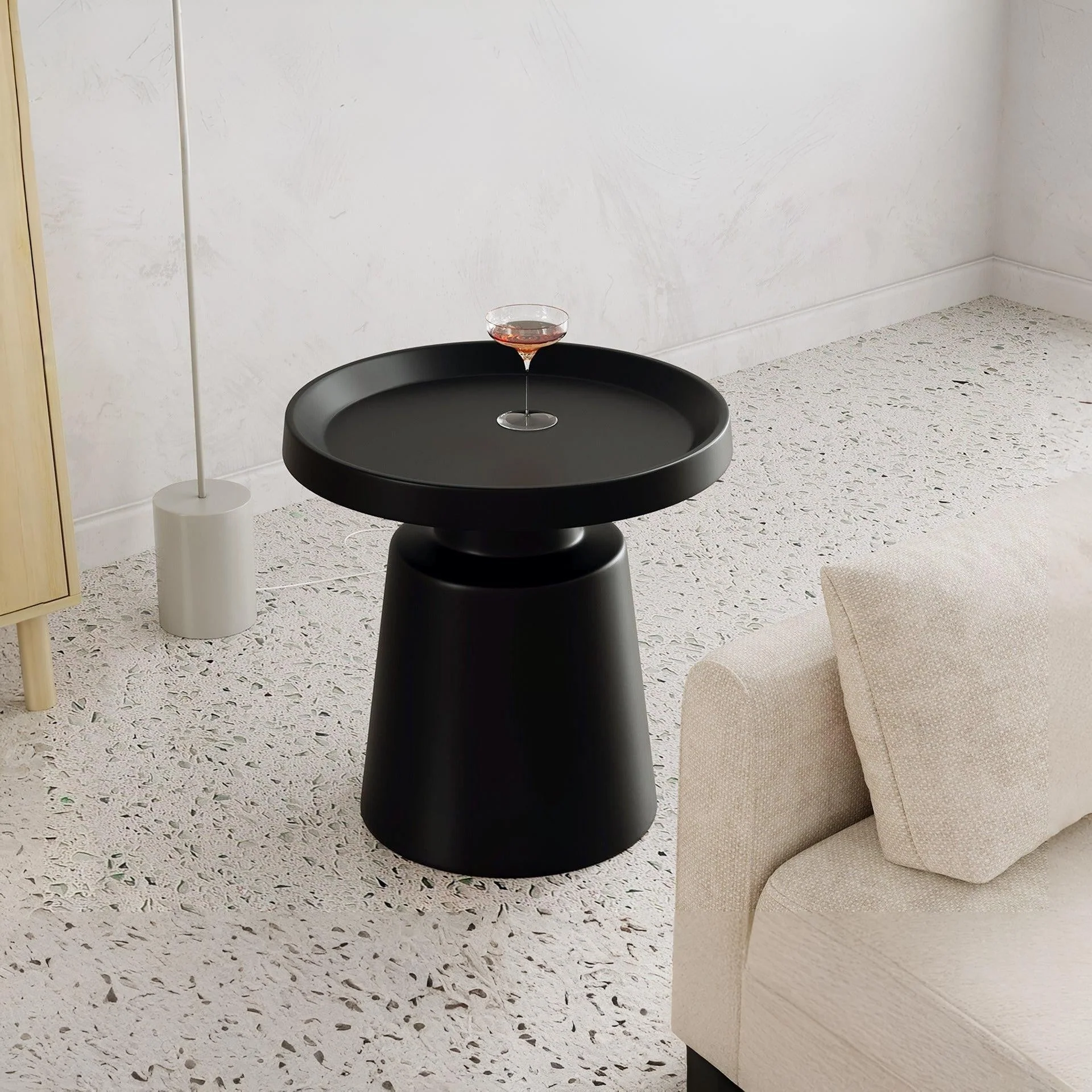 Quill 2 Piece Coffee Table Set - White + Black - Image 5