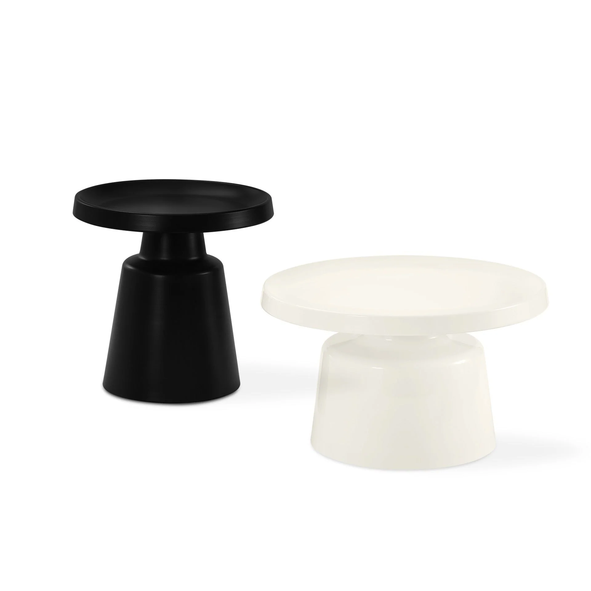 Quill 2 Piece Coffee Table Set - White + Black - Image 6