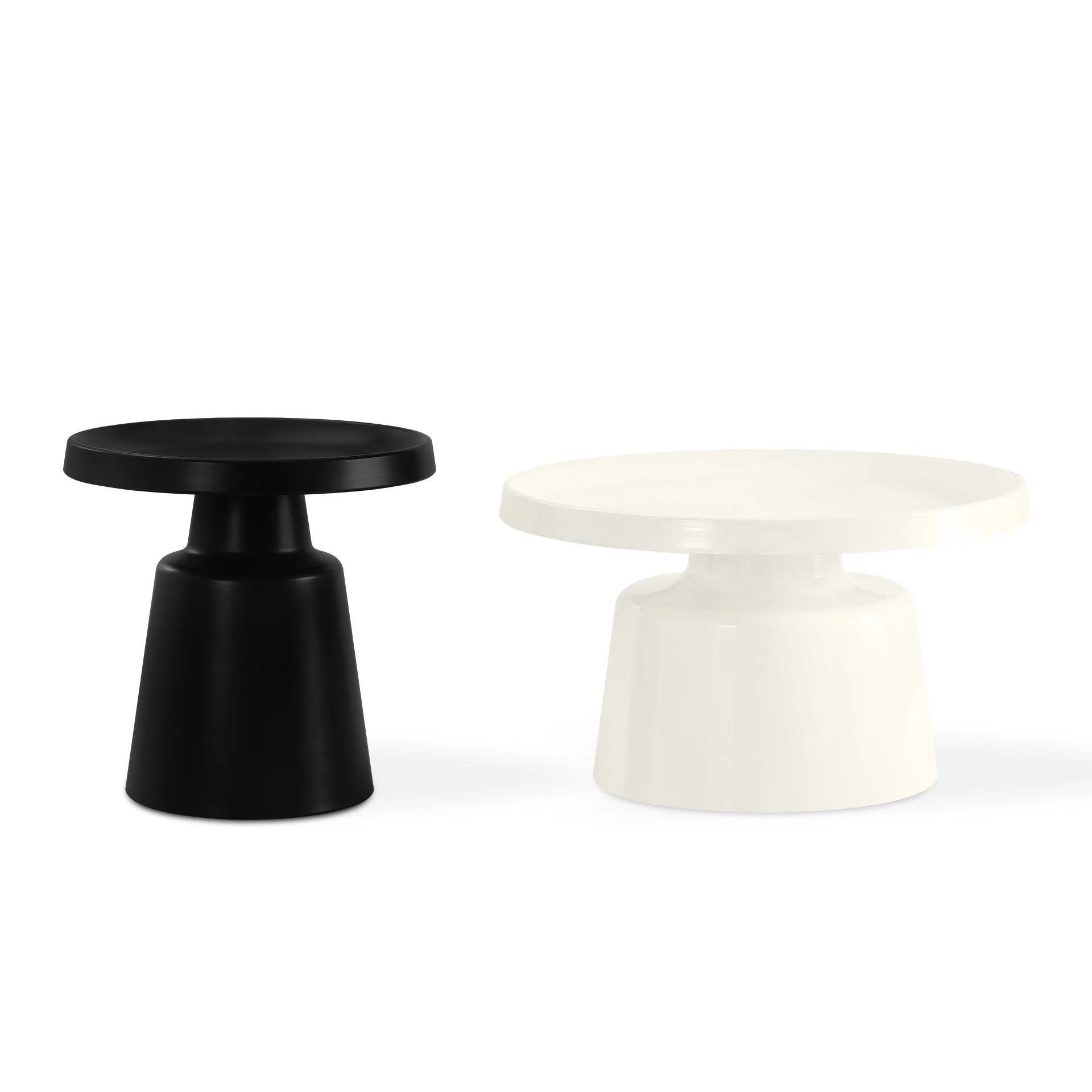 Quill 2 Piece Coffee Table Set - White + Black - Image 7