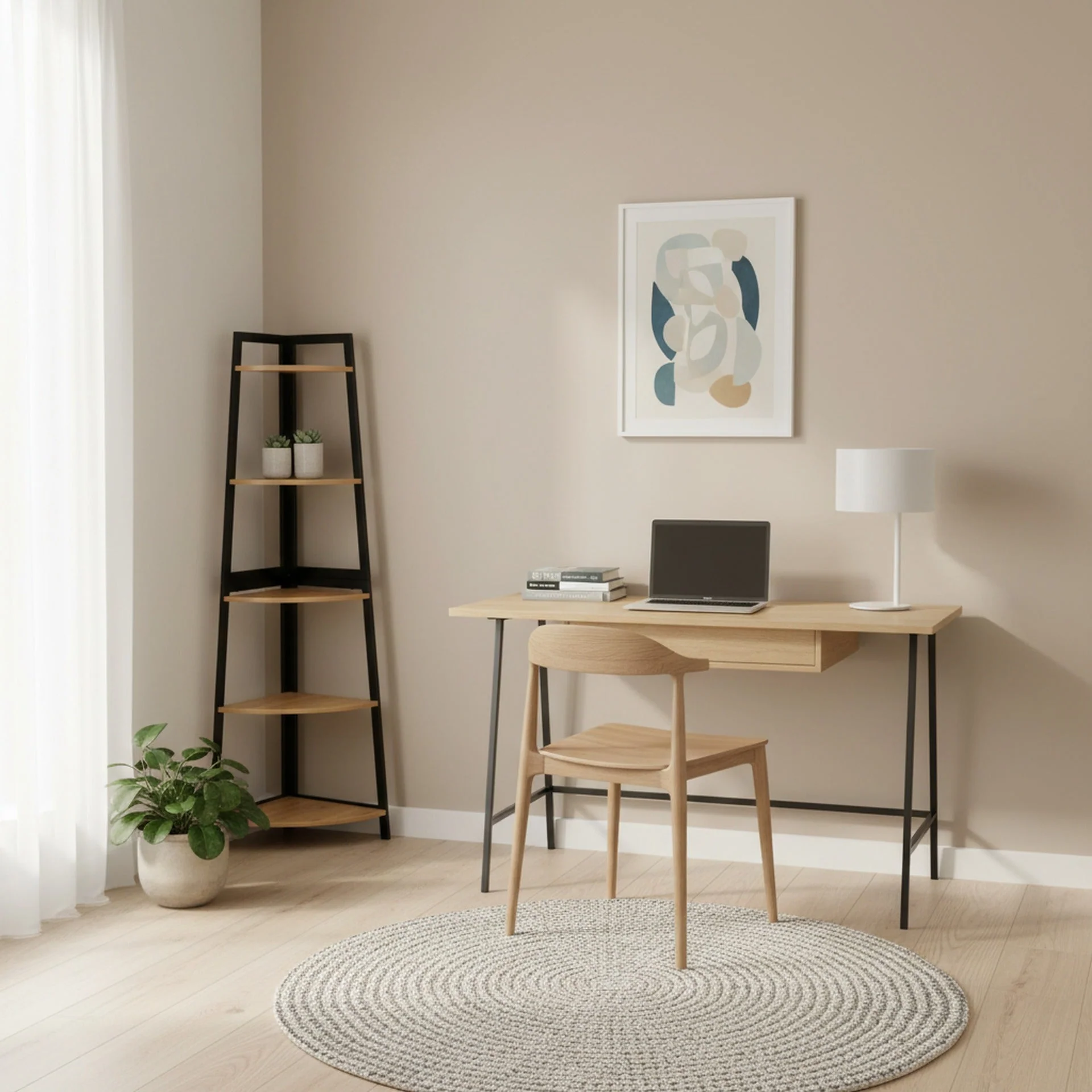 Quoin 5 Tier Corner Shelf - Natural - Image 6