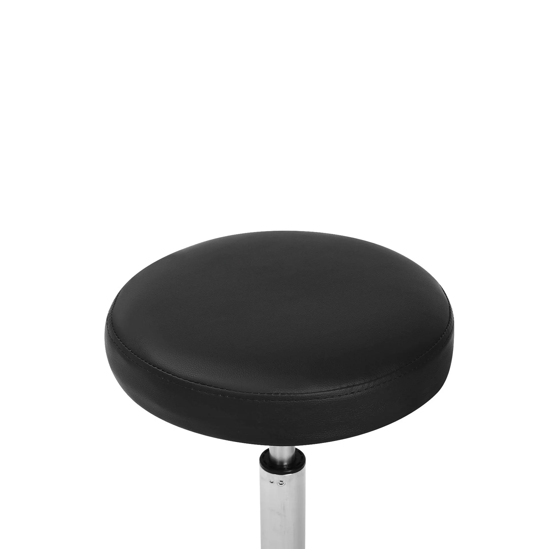 Rae Office Stool with PU Leather - Black - Image 3
