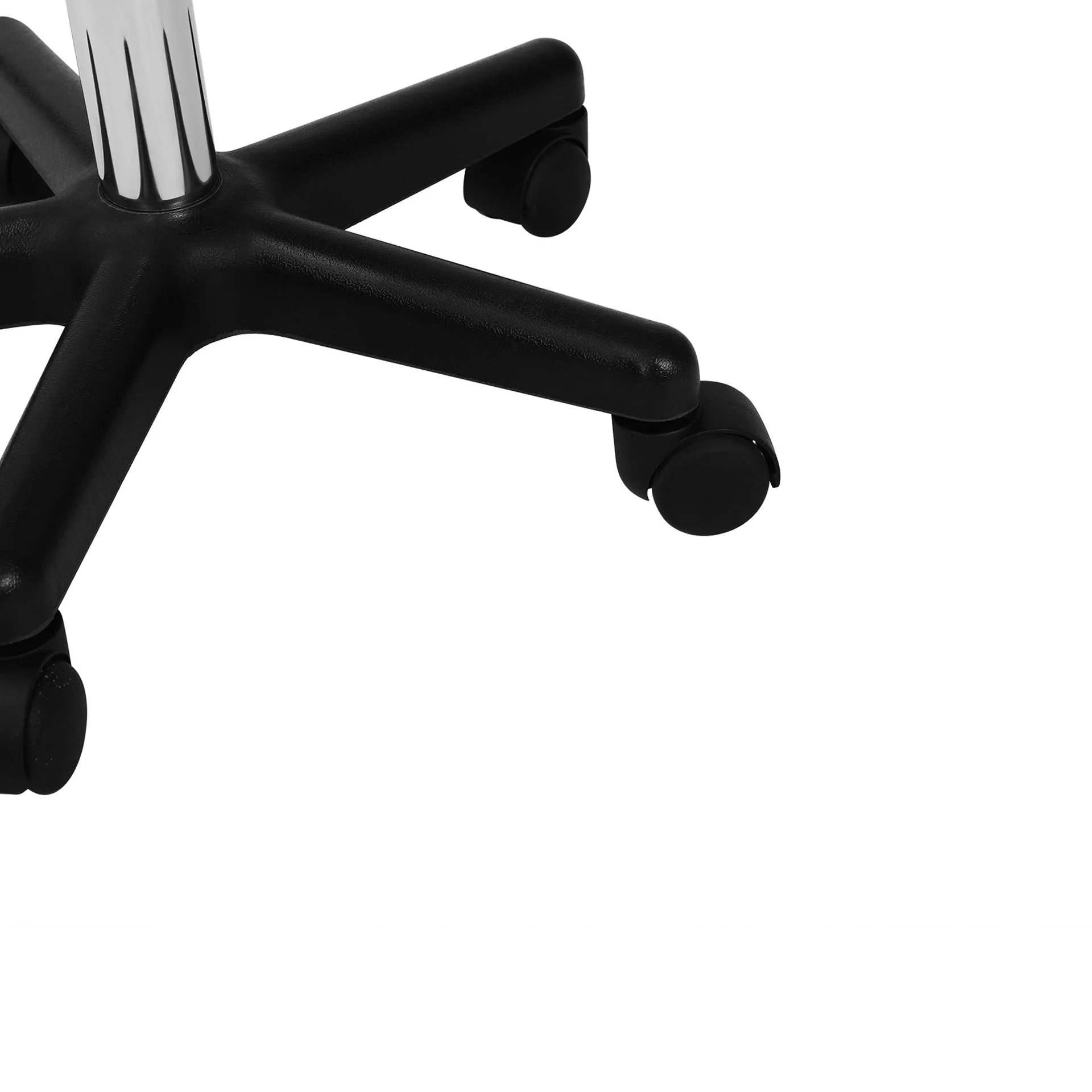 Rae Office Stool with PU Leather - Black - Image 4