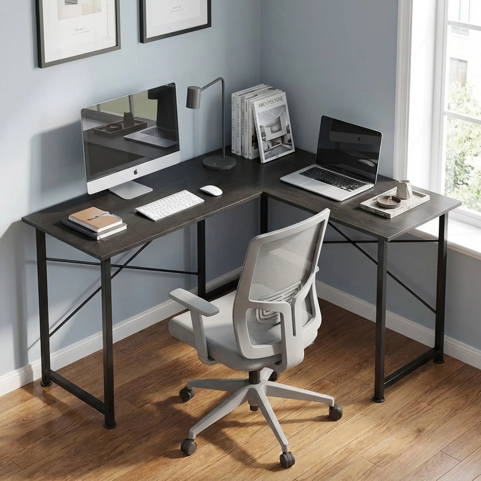 Rafael Computer Corner Desk - Black - Image 3