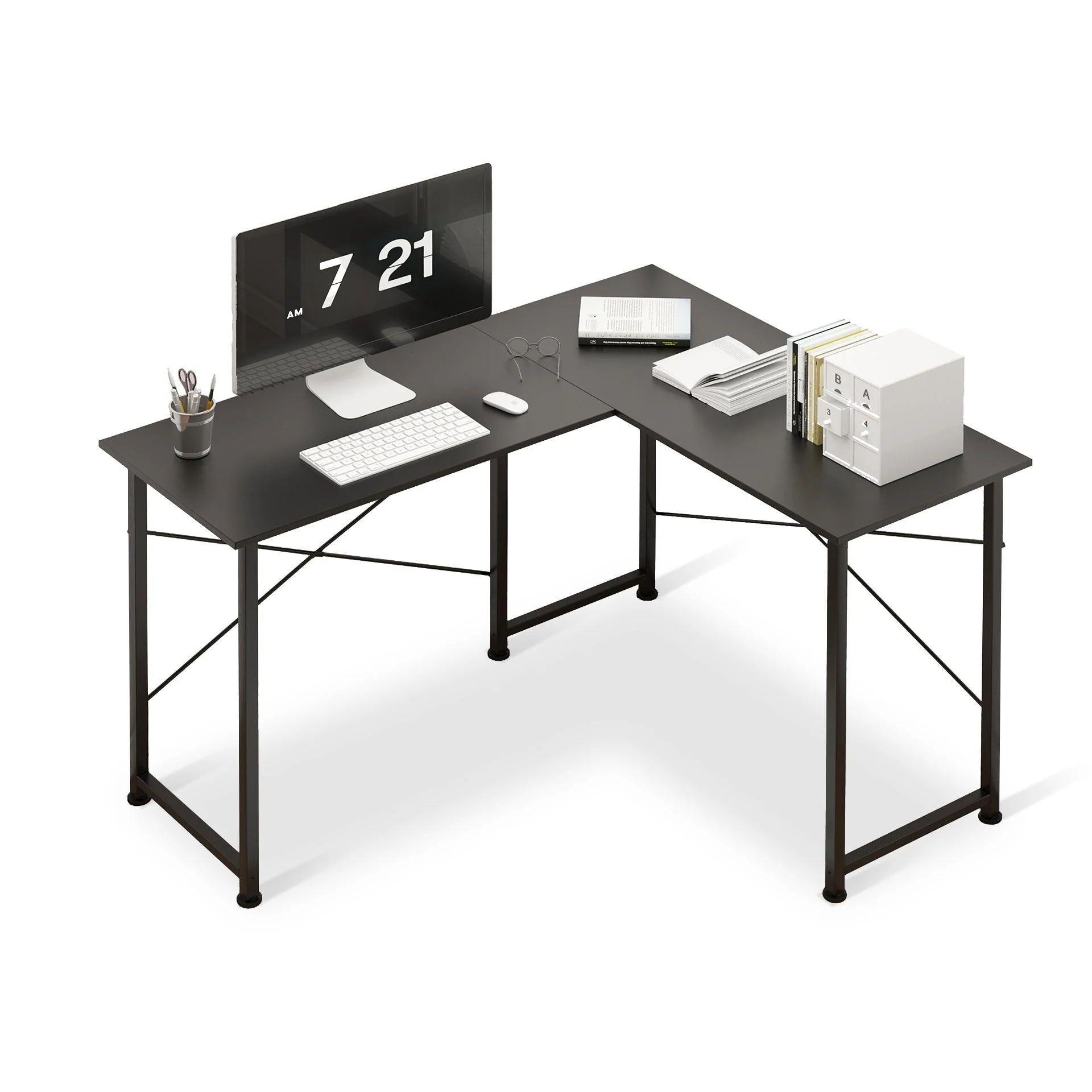 Rafael Computer Corner Desk - Black - Image 8