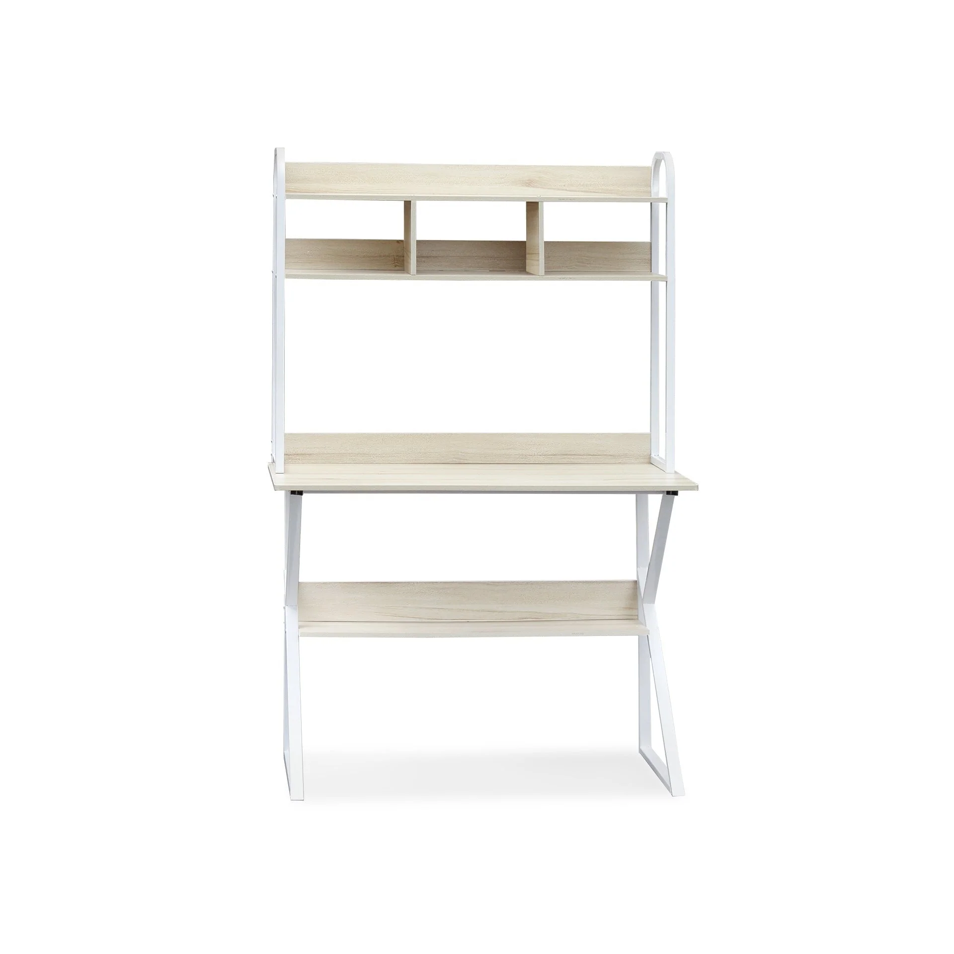 Ramsey 100cm Computer Desk with Bookshelf - Maple - Image 2