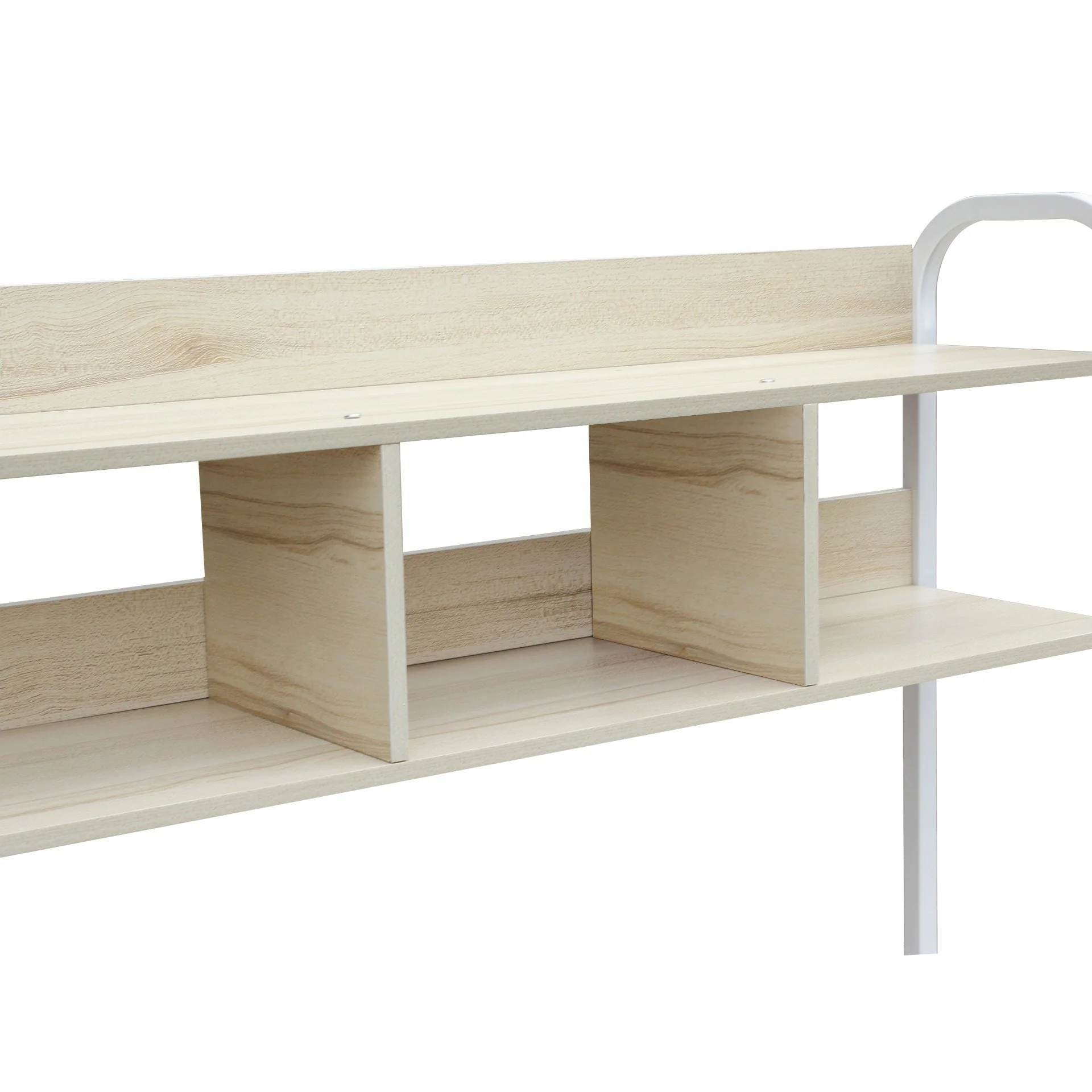 Ramsey 100cm Computer Desk with Bookshelf - Maple - Image 4