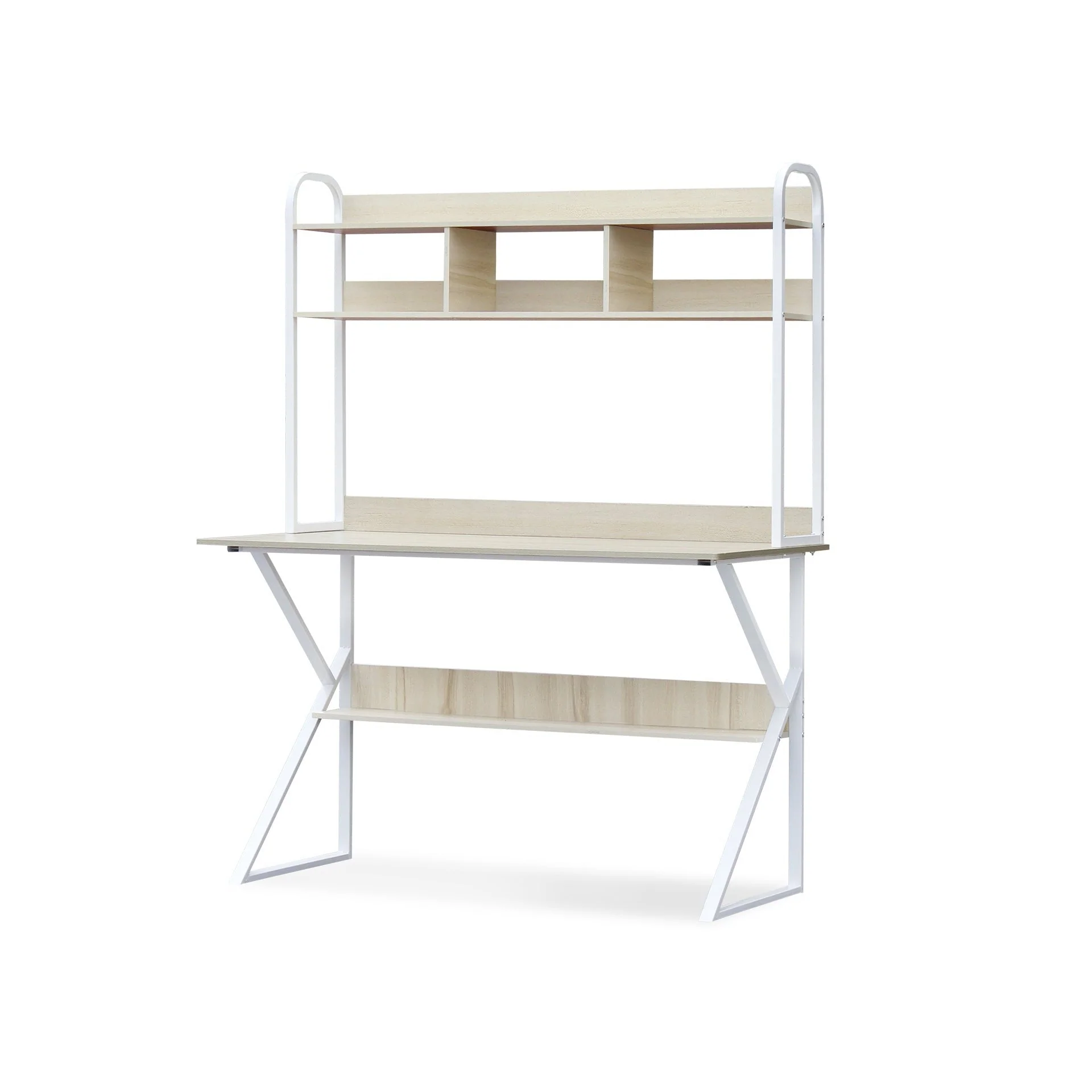 Ramsey 120cm Computer Desk with Bookshelf - Maple - Image 2