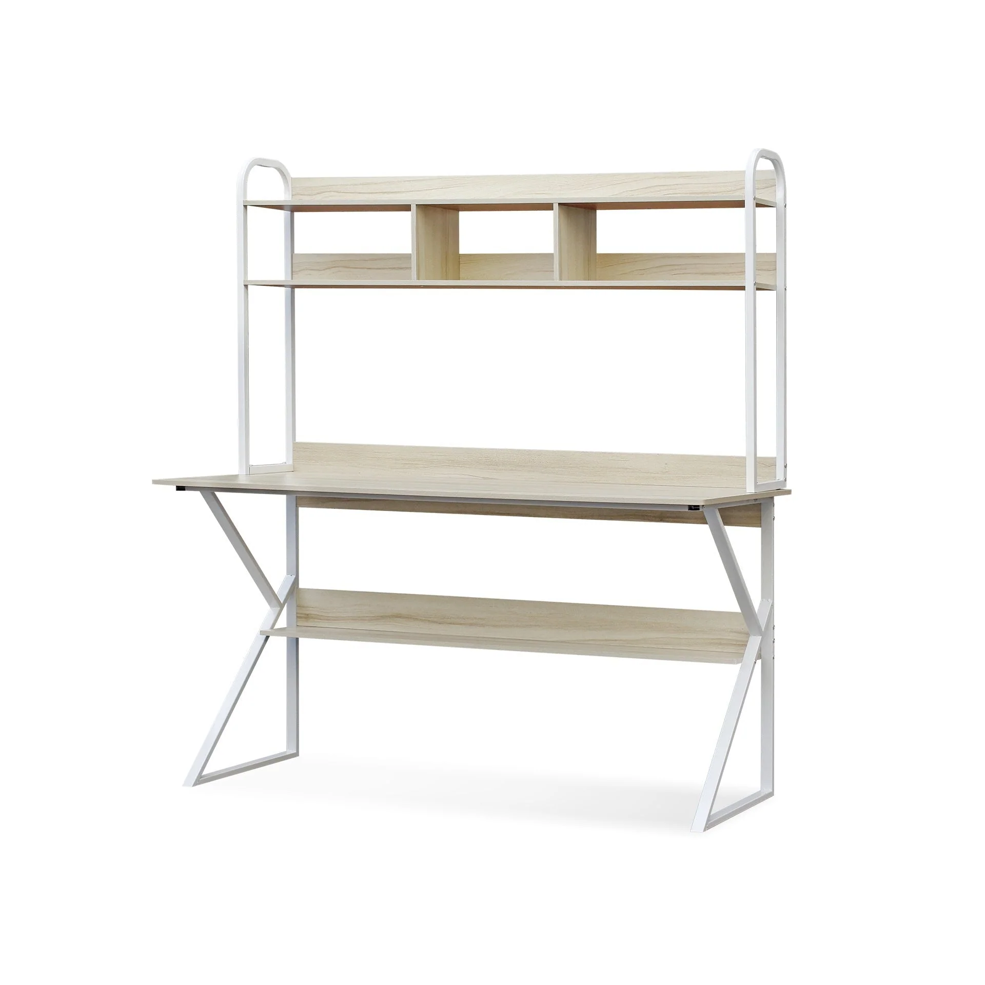 Ramsey 140cm Computer Desk with Bookshelf - Maple - Image 2