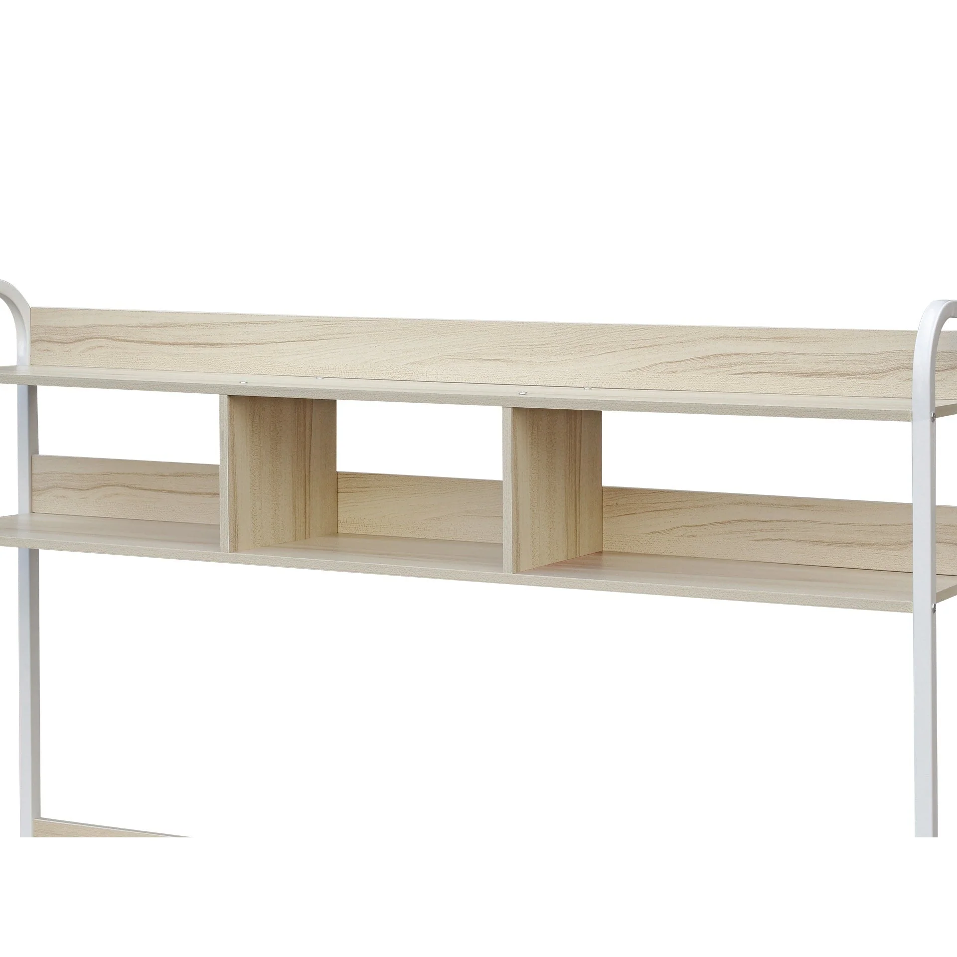 Ramsey 140cm Computer Desk with Bookshelf - Maple - Image 4