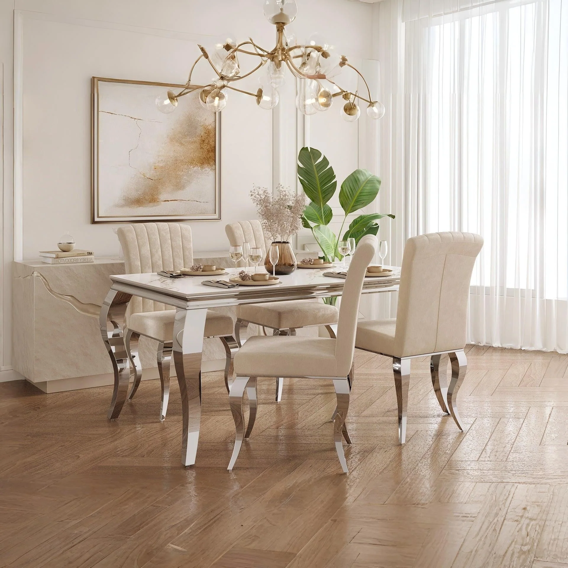 Raven Rectangle Ceramic Dining Table 160 X 90cm - Image 2