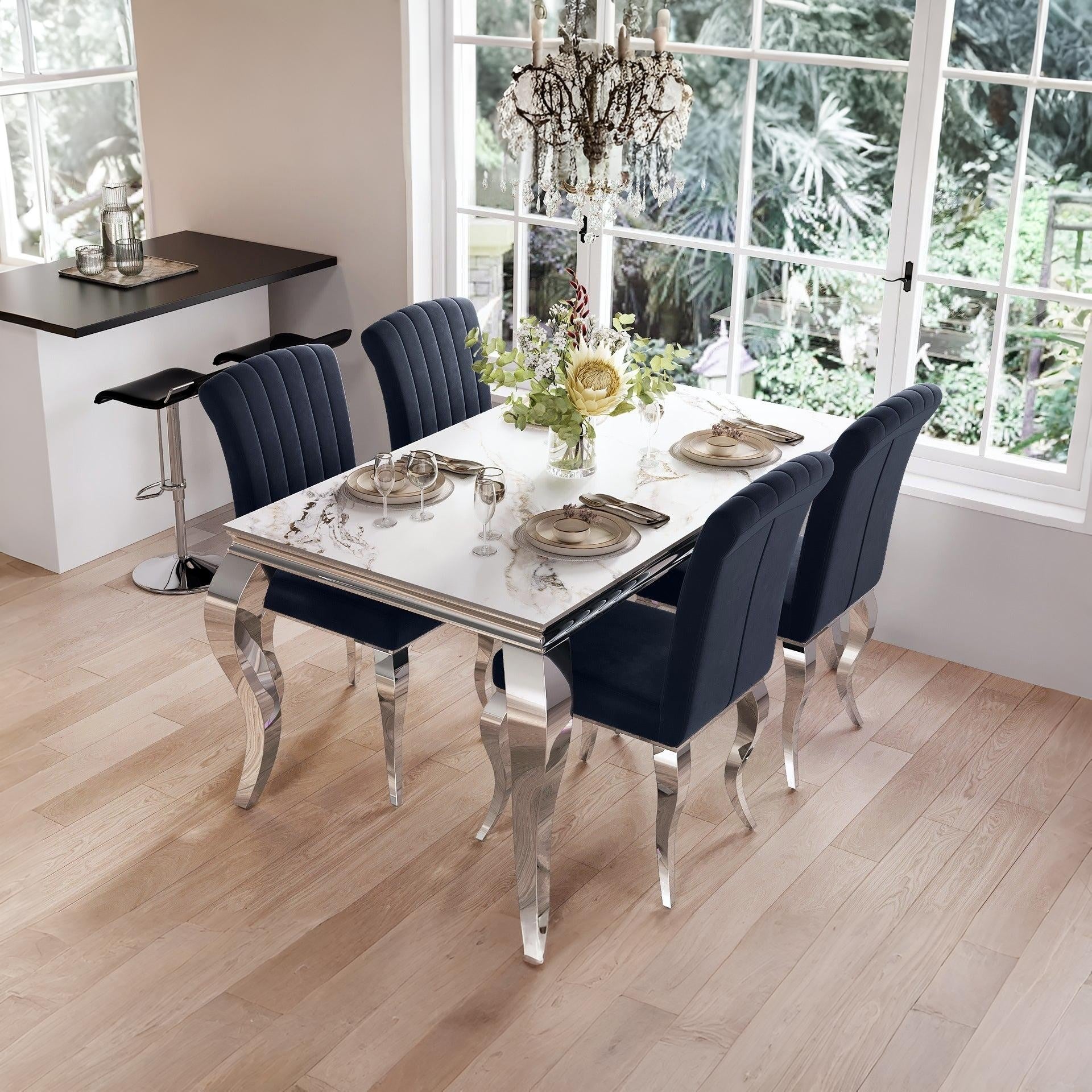 Raven Rectangle Ceramic Dining Table 160 X 90cm - Image 3