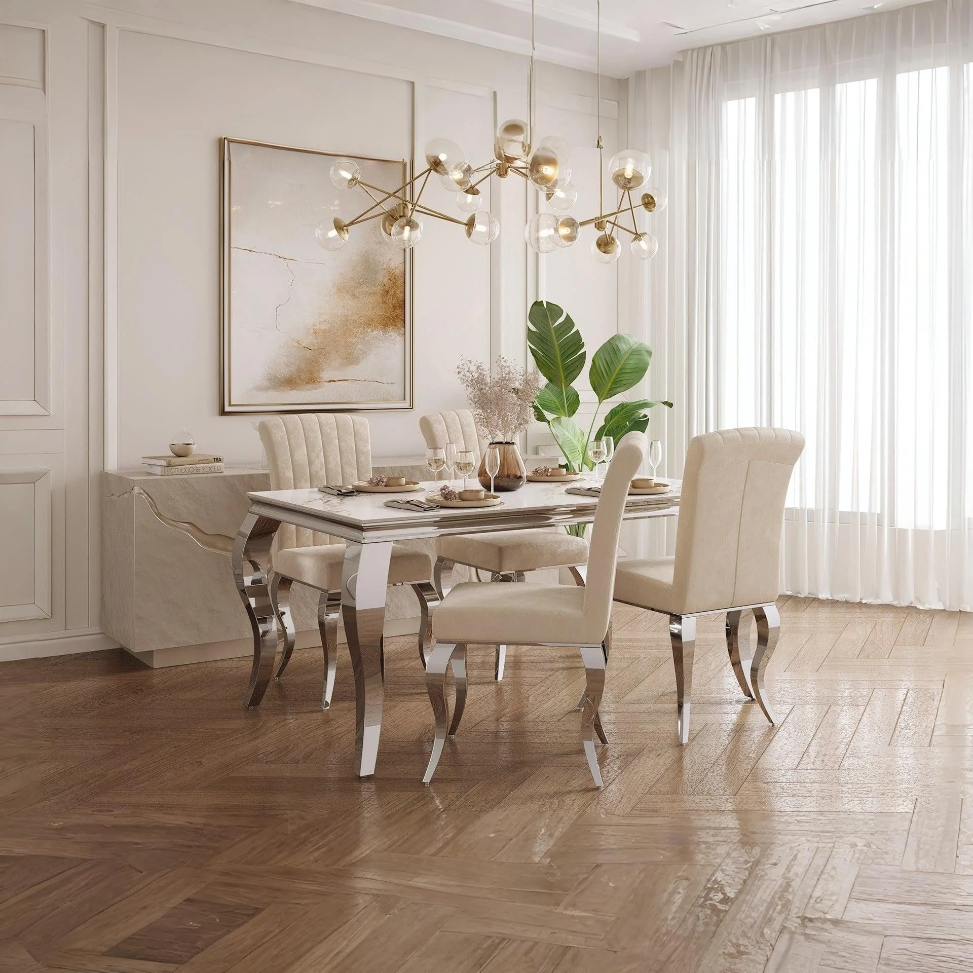 Raven Rectangle Ceramic Dining Table 160 X 90cm - Image 4