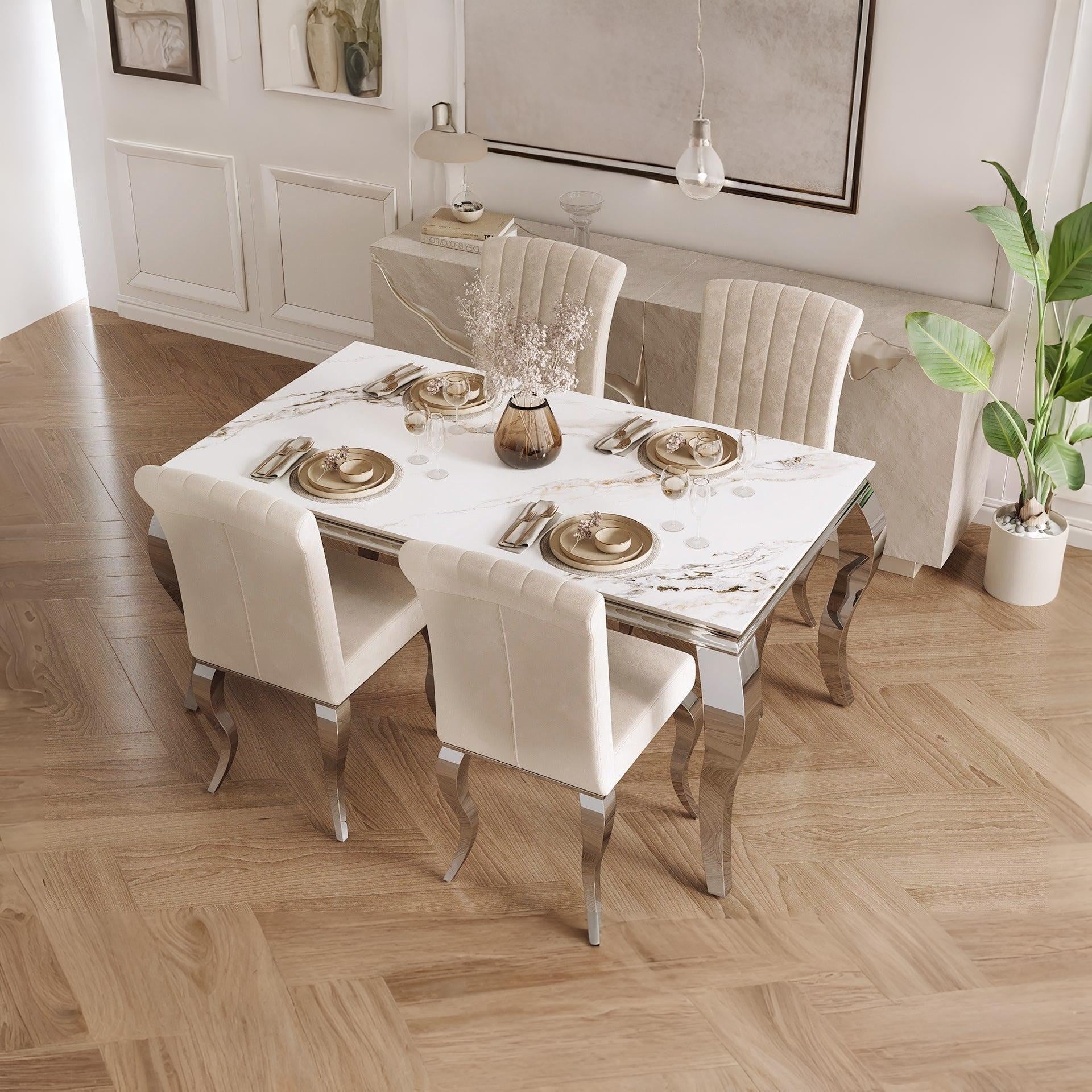 Raven Rectangle Ceramic Dining Table 160 X 90cm - Image 5