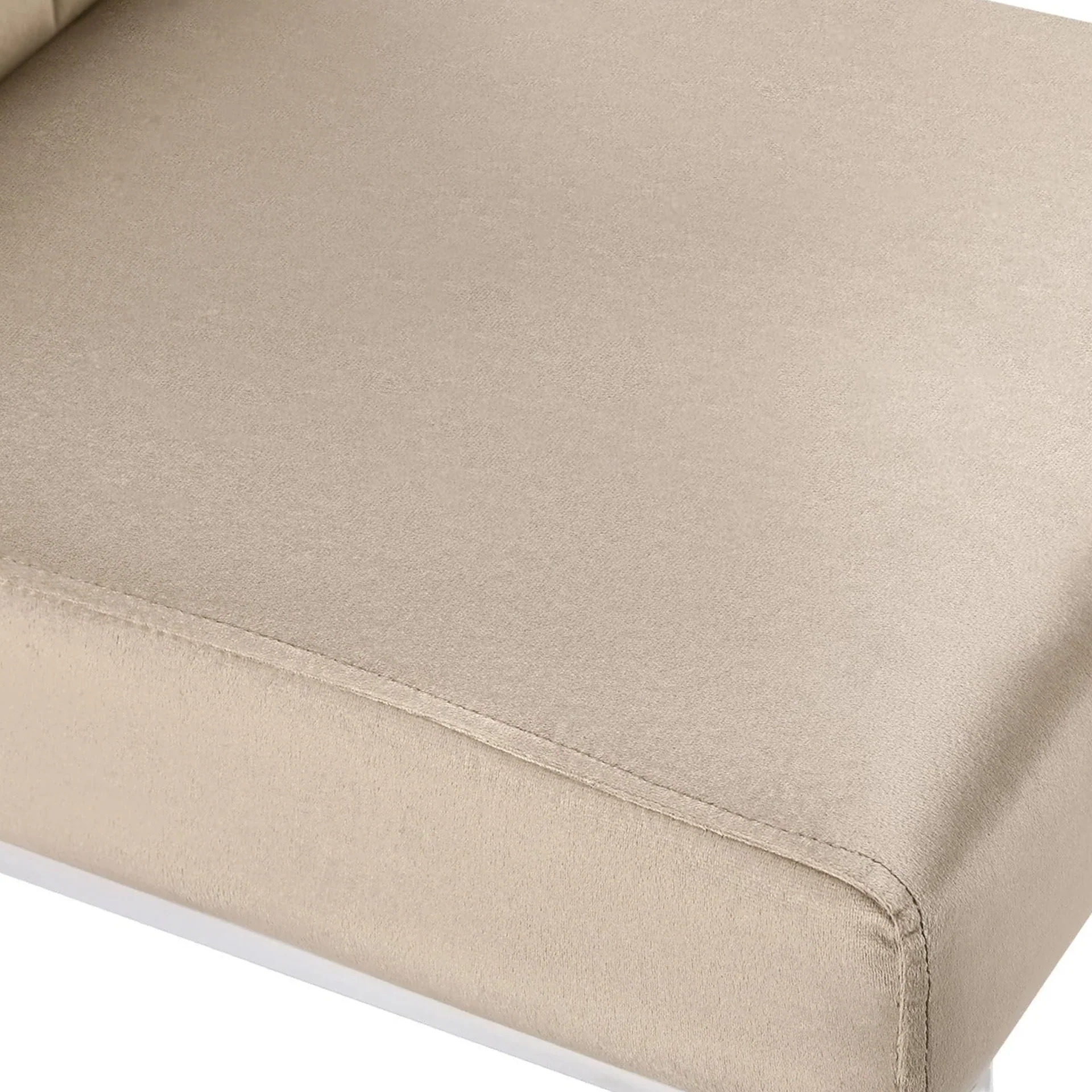 Raven Velvet Dining Chairs - Set of 4 - Light Brown - Image 10