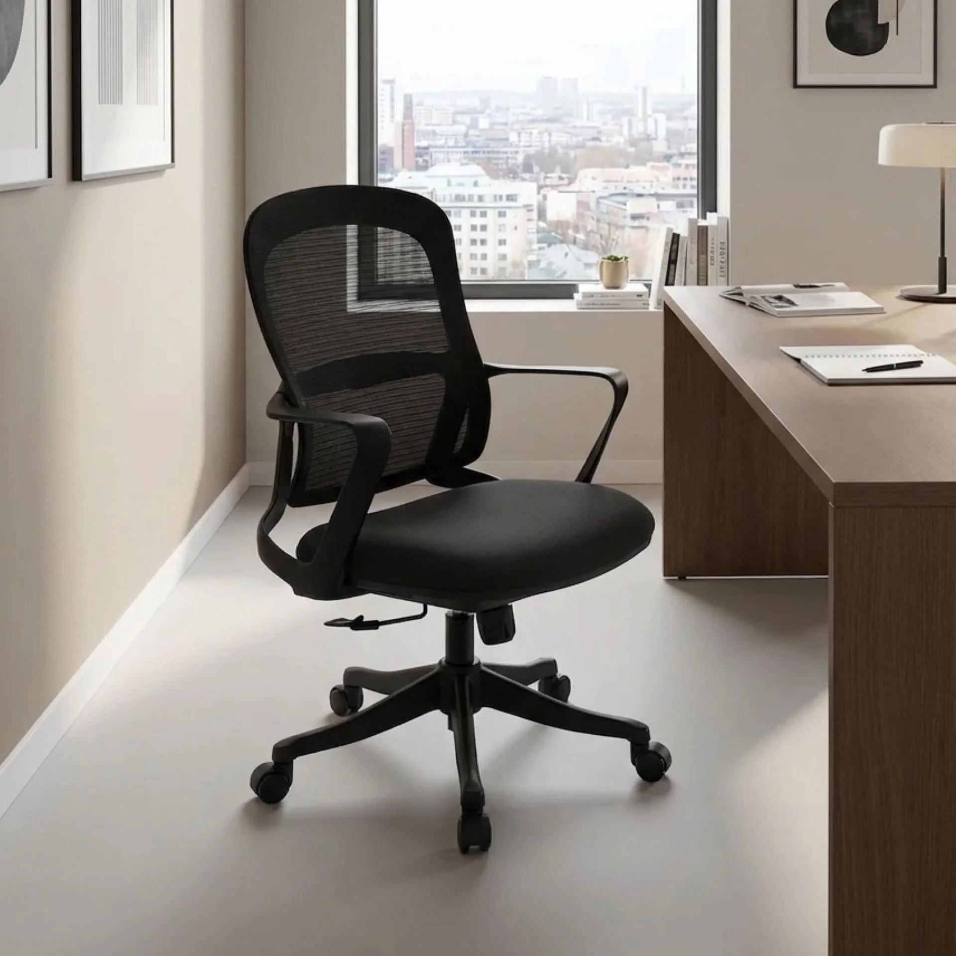 Raya Office Chair - Black - Image 2